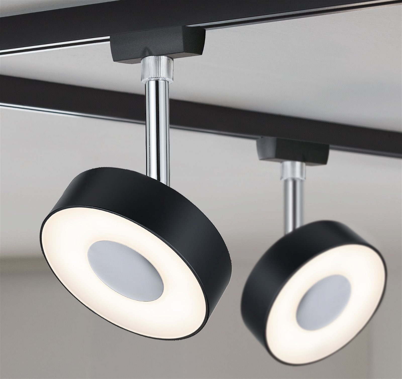 Paulmann Schienensystem-Leuchten »URail Schienenspot Circle 152lm 5W 2700K 230V Schwarz matt«, dimmbar, Einzelspot