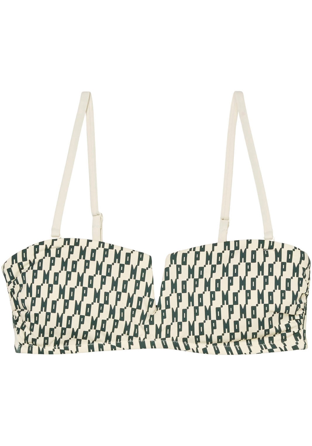Marc O'Polo Bandeau-Bikini-Top »Modern Monogram«, mit grafischem Logoschriftzug allover