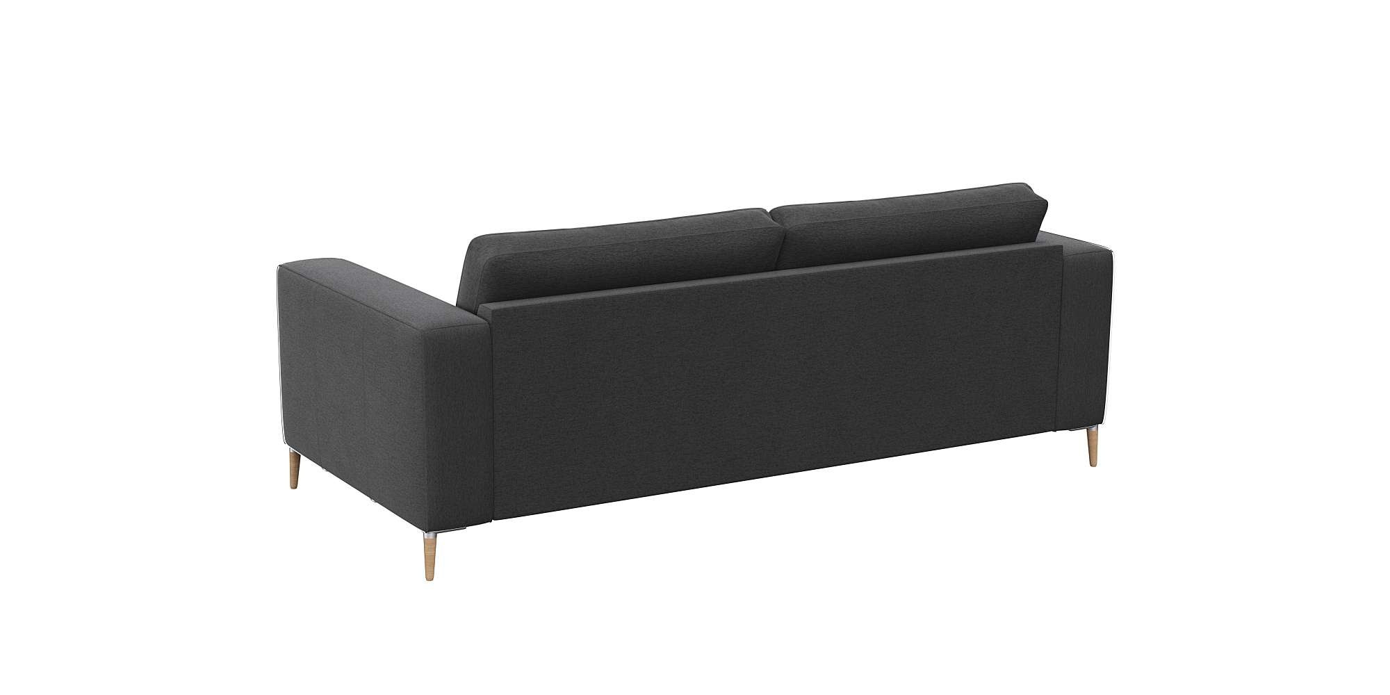 FLEXLUX 2,5-Sitzer »Fiore, super Sitzkomfort durch Kaltschaum,«, breite Armlehnen, Füße Alu+ Eiche