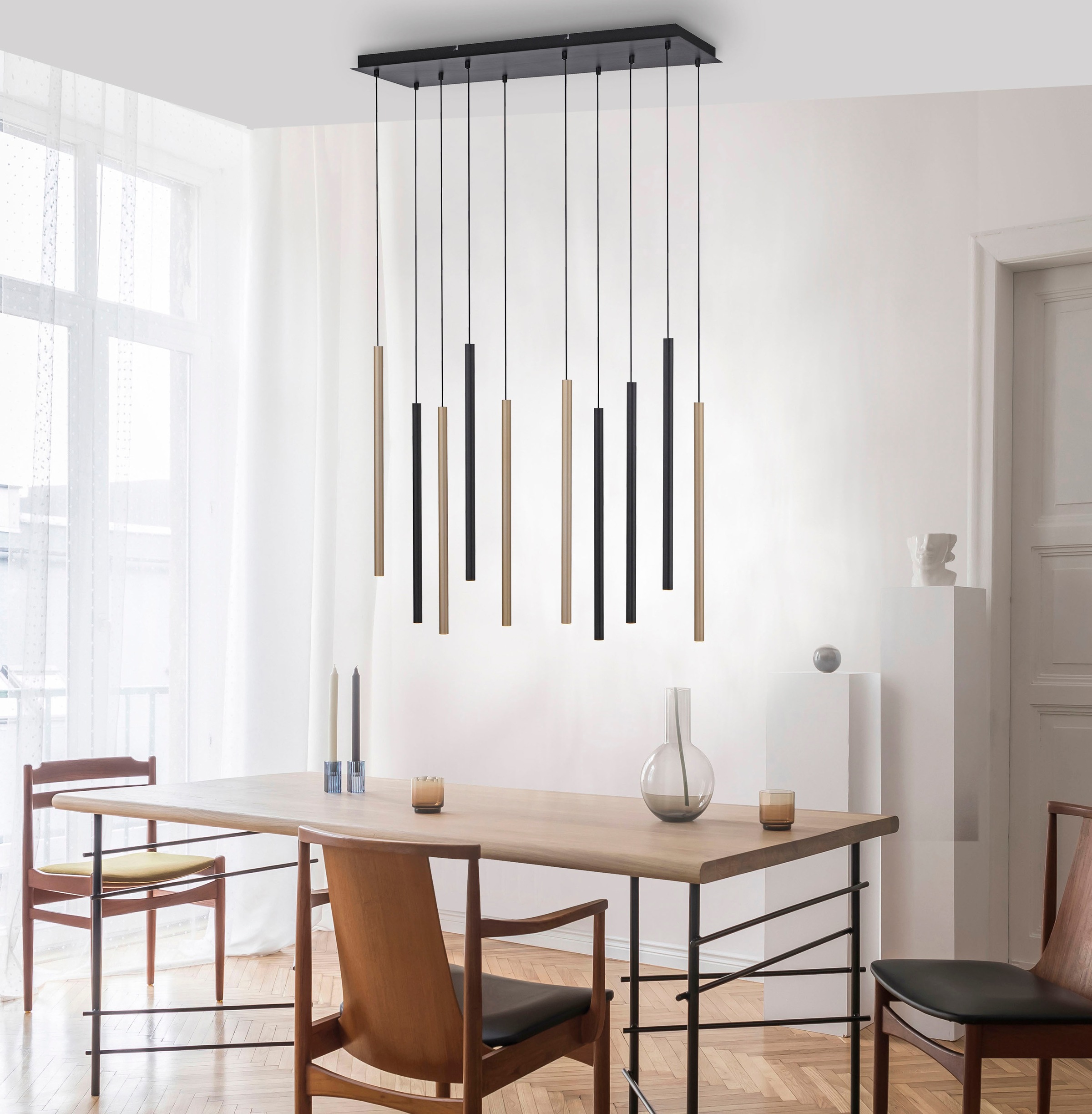 Paul Neuhaus Pendelleuchte »FLUTE« LED-Board 1 Stk. Warmweiß günstig online kaufen