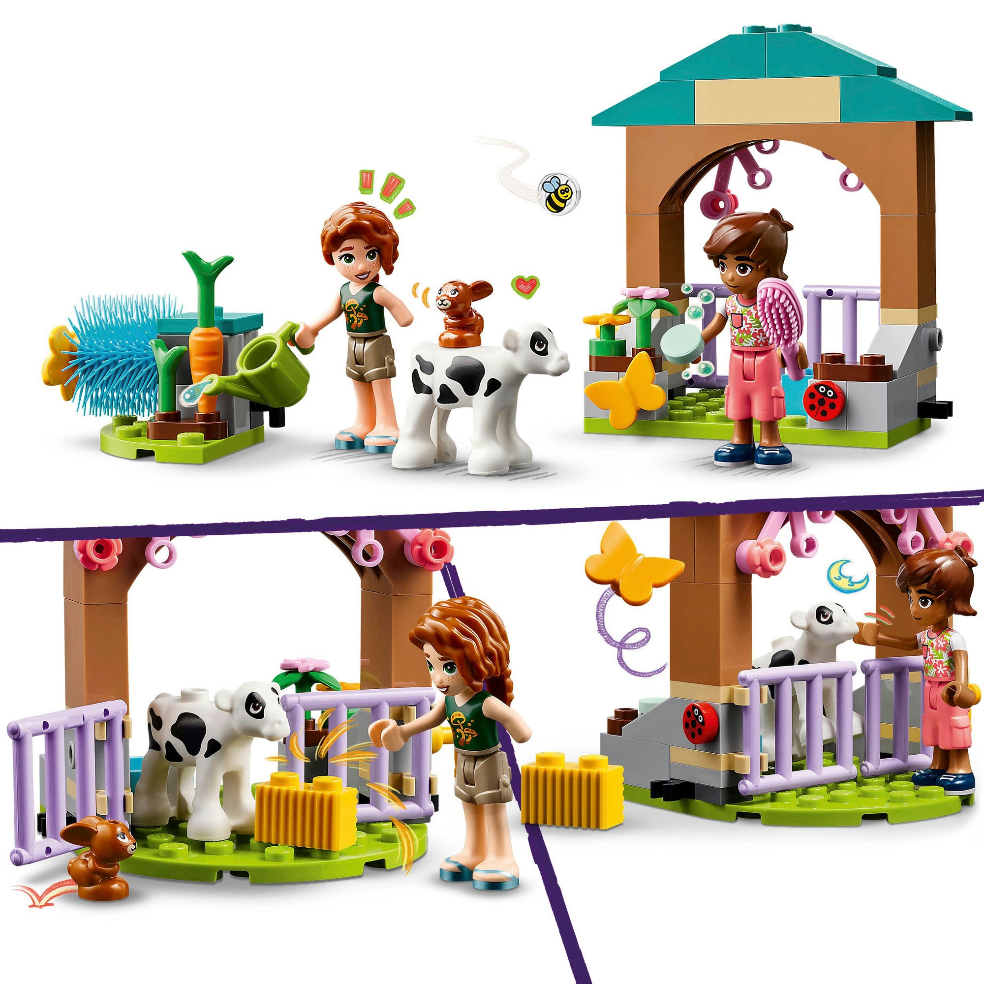 LEGO® Konstruktionsspielsteine »Autumns Kälbchenstall (42607), LEGO Friends«, (79 St.), Made in Europe