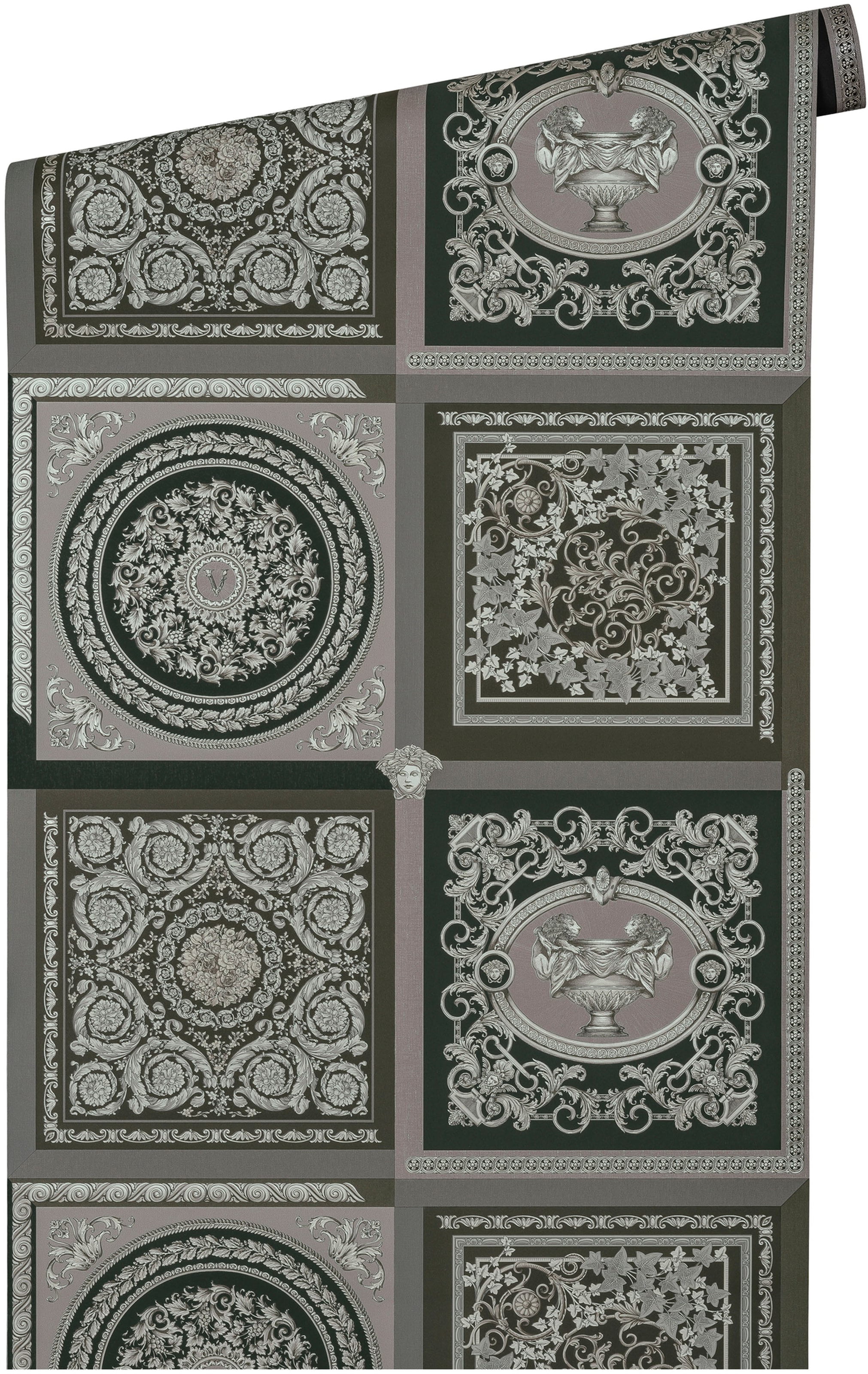 Versace Vliestapete »Wallpaper Versace 5 Design Patchwork«, leicht glänzend-gemustert-abstrakt, auffallende Fliesen-Tapete Tapeten Wohnzimmer Schlafzimmer Küche Optik