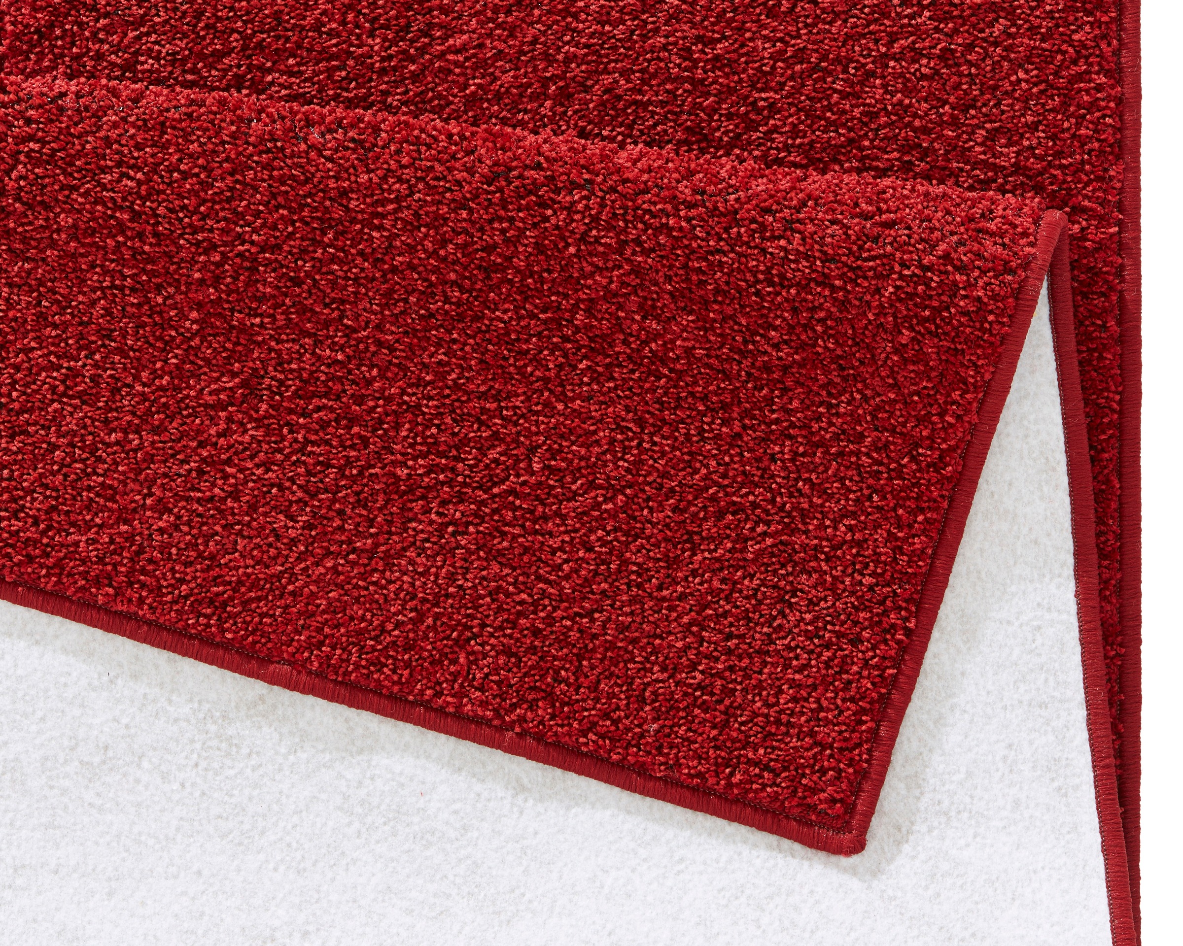 HANSE Home Teppich »Pure 100 Kurzflor«, rechteckig, 13 mm Höhe, Kurzflor, uni, umkettelt, Läufer, Wohnzimmer, Kinderzimmer, Flur