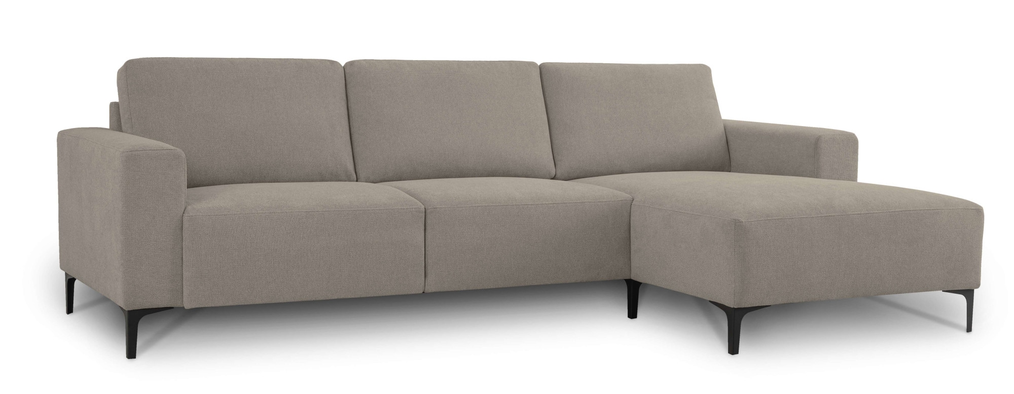 Home affaire Ecksofa »Tournon, L-Form, Breite 262 cm, Webstoff, Chenille«, Designsofa im nordischen Stil, Wellenunterfederung, Metallfüße