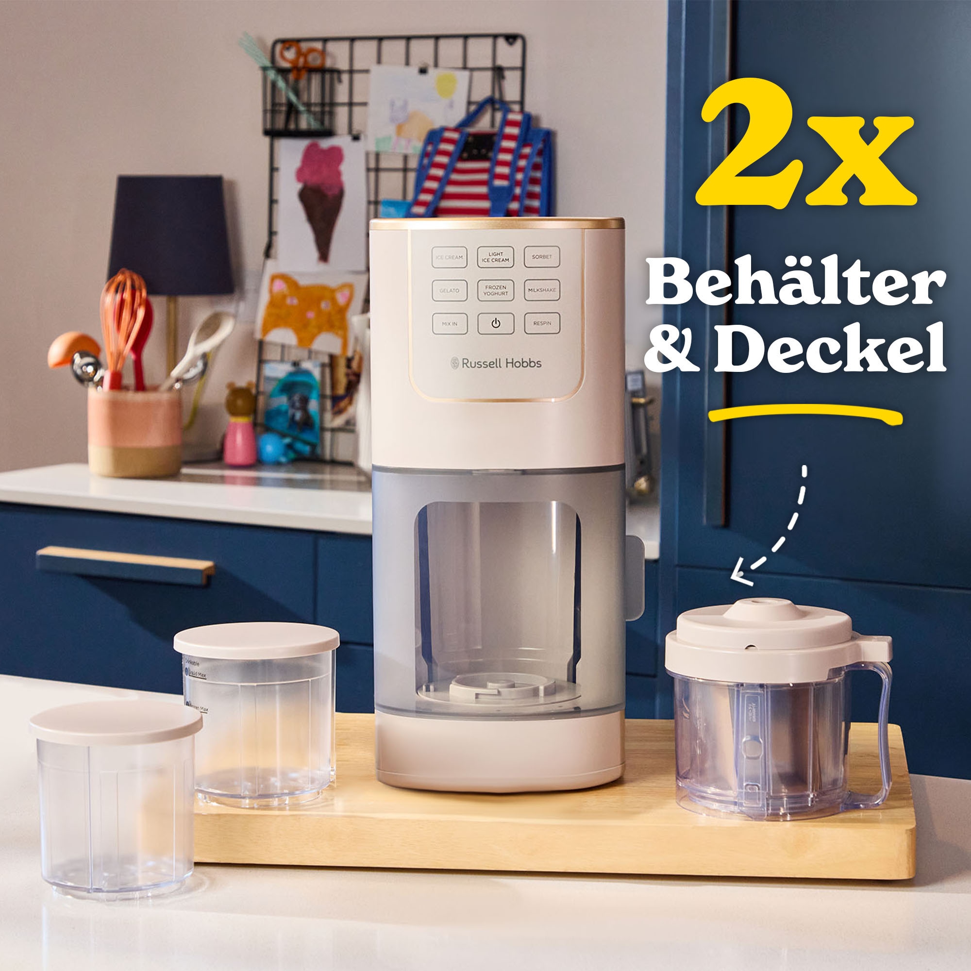 RUSSELL HOBBS Eismaschine »Chilluxe 28750-56« für Eiscreme, Sorbet, FrozenYoghurt & Milkshake