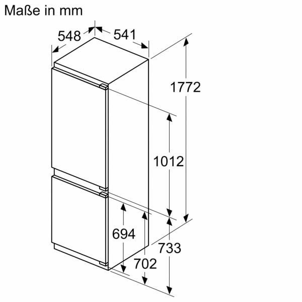 NEFF Einbaukühlgefrierkombination, KI7862FE0, 177,2 cm hoch, 54,1 cm breit