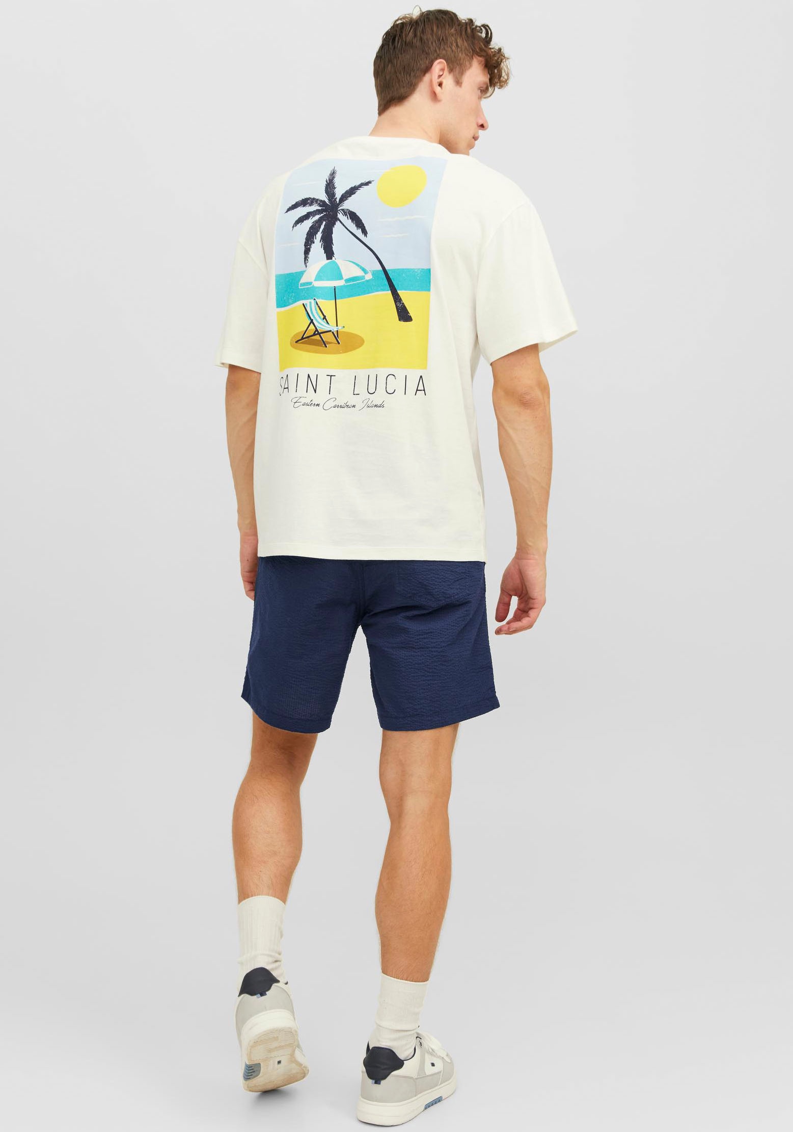 Jack & Jones Sweatshorts »JPSTJEFF JJJOGGER SEERSUCKER DEK SN«
