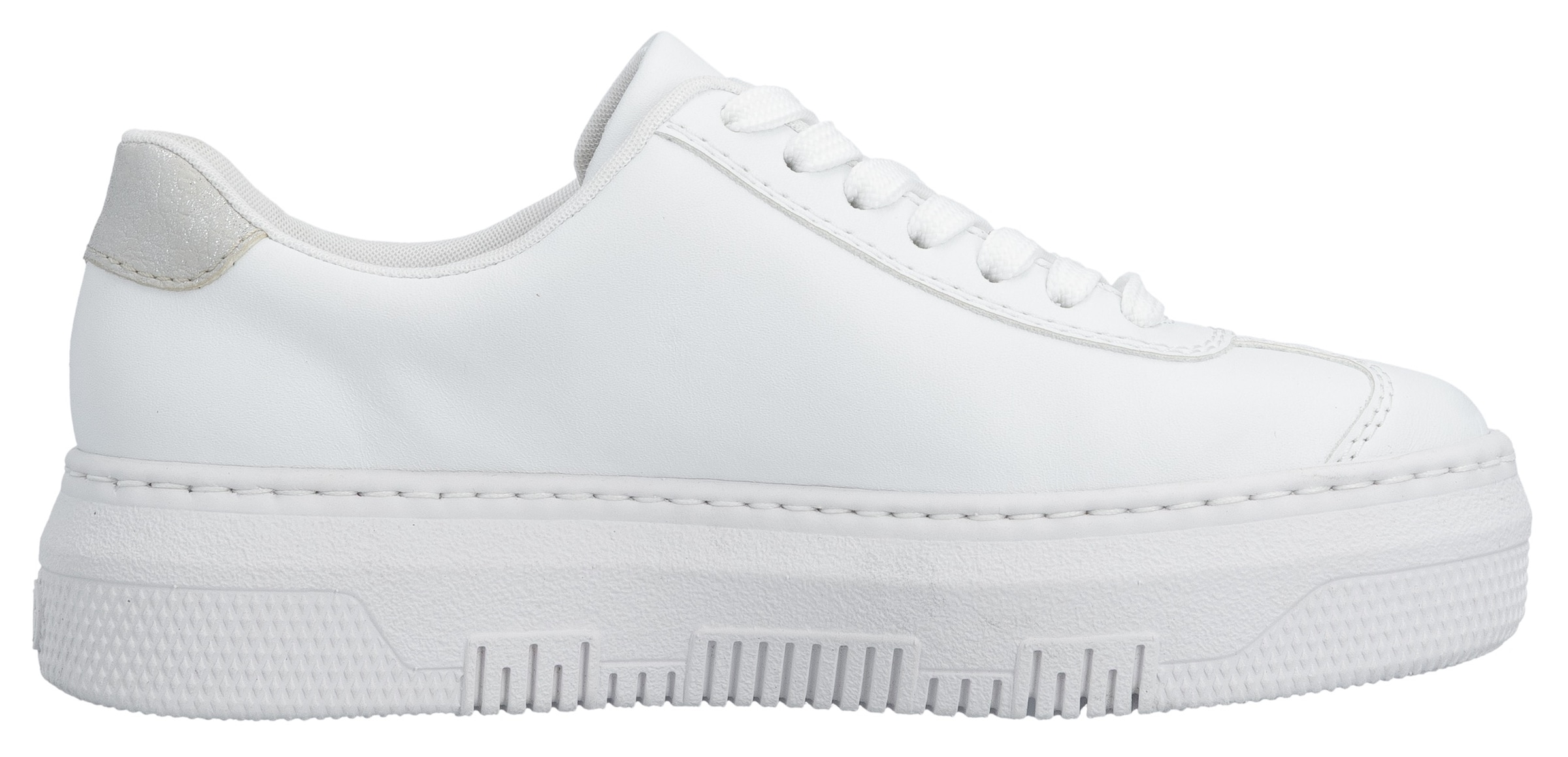 Rieker Plateausneaker  , Schnürschuh, Halbschuh, Freizeitschuh mit gepolstertem Schaftrand