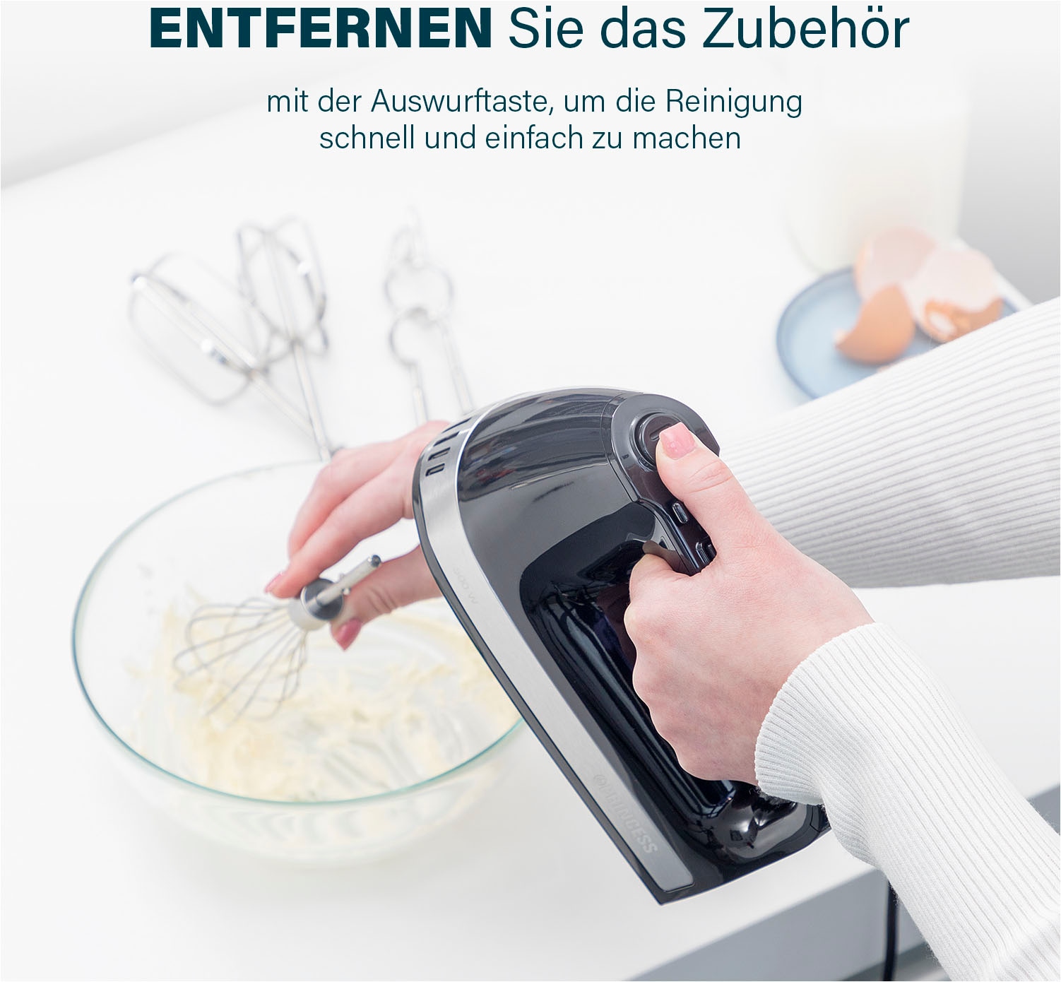 PRINCESS Handmixer »222206 Power 500«, 500 W, leistungsstarker Motor - Aufbewahrungsbox