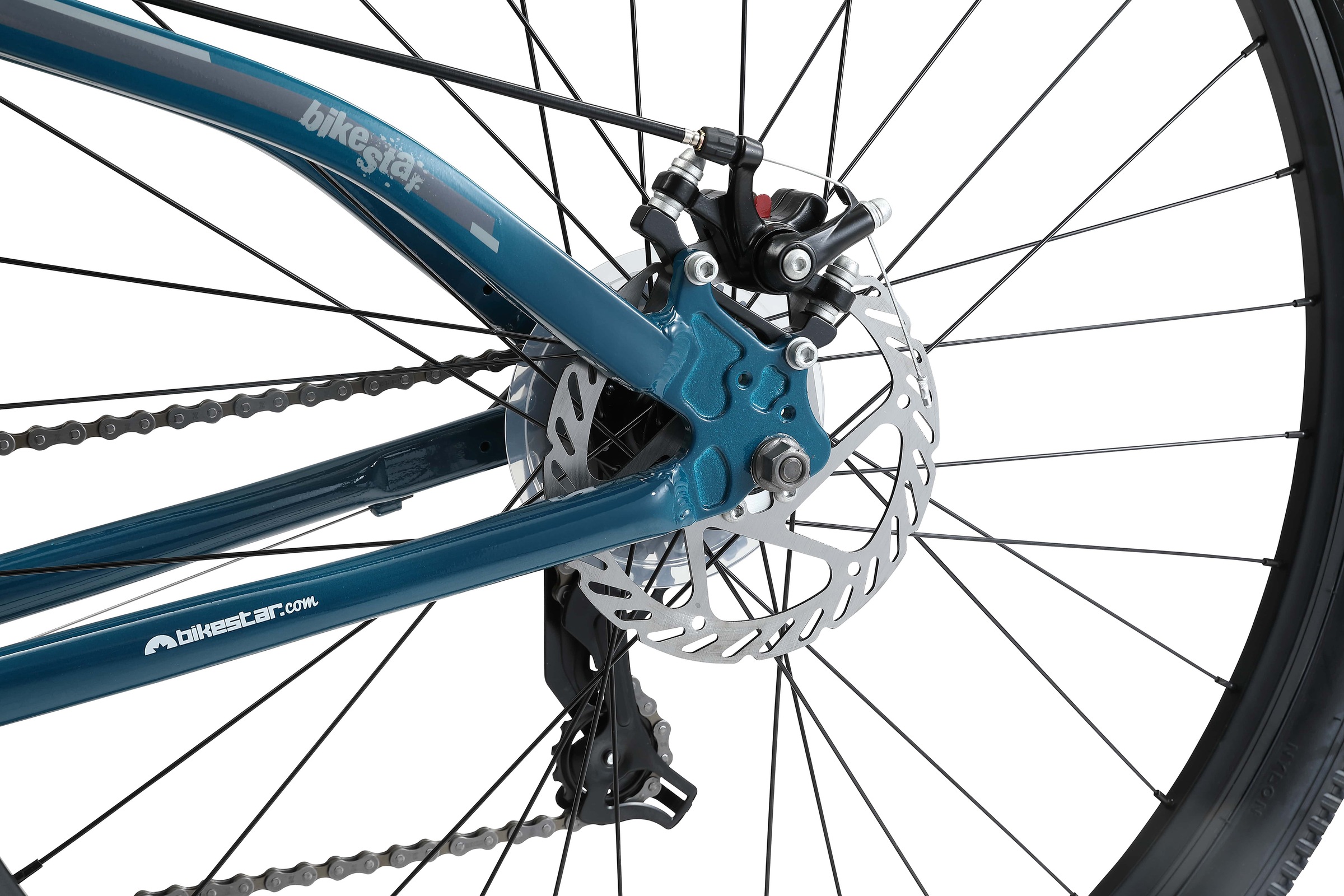 Bikestar Mountainbike, 21 Gang, Shimano, RD-TY300 Schaltwerk, Kettenschaltung, für Damen und Herren, Kettenschaltung