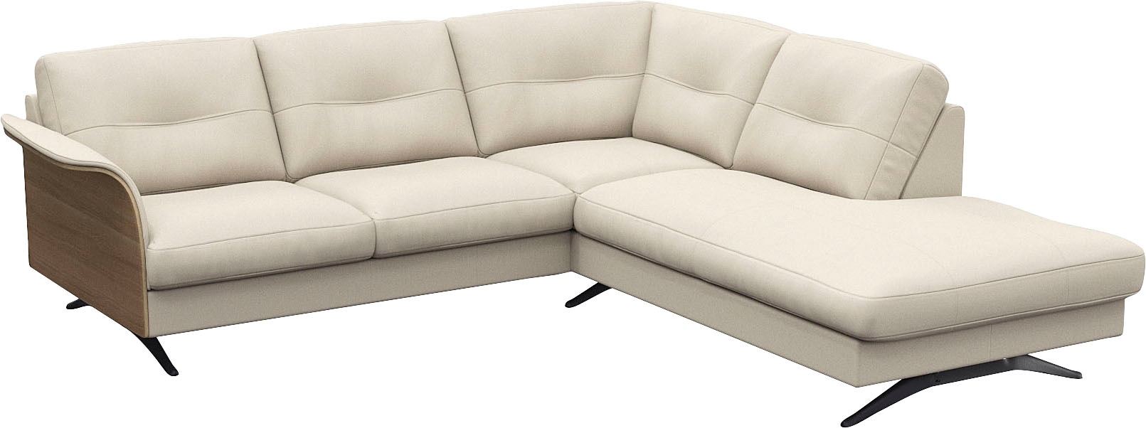FLEXLUX Ecksofa »Glow, super bequem durch hochwertigem Sitzaufbau mit Federkern, L-Form«, Modernes skandinavisches Design