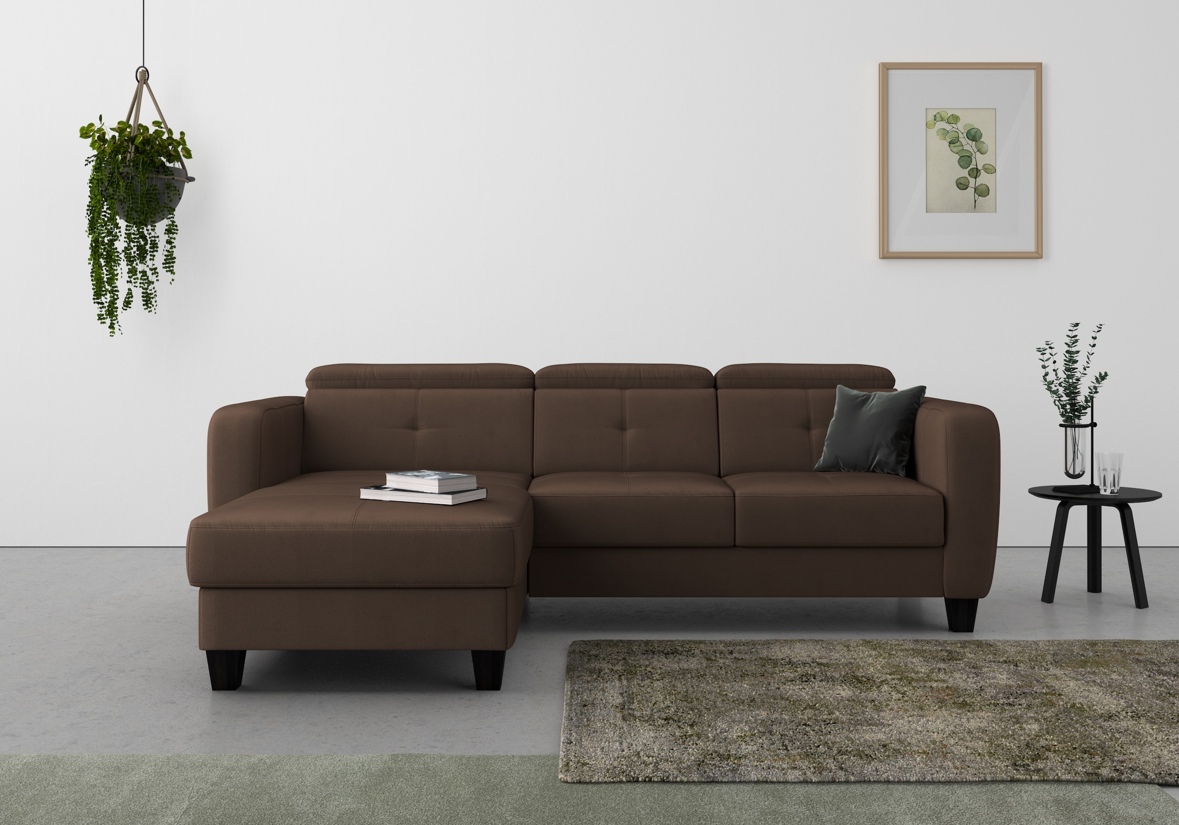 sit&more Ecksofa »Belluci L-Form«, inklusive Federkern, wahlweise mit Bettf günstig online kaufen