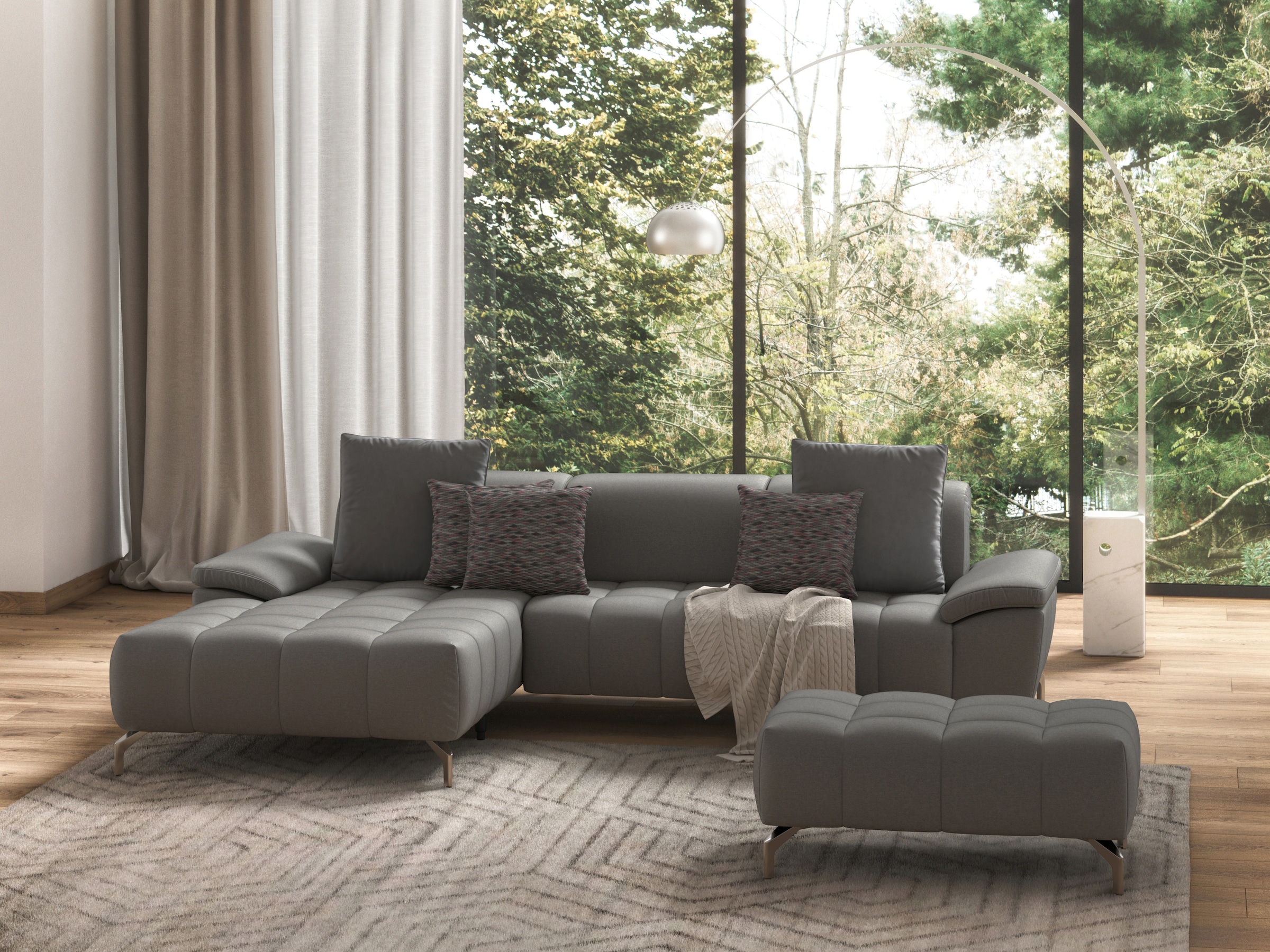 sit&more Ecksofa »Cool L-Form«, wahlweise mit Kopfteilverstellung und Vorzi günstig online kaufen