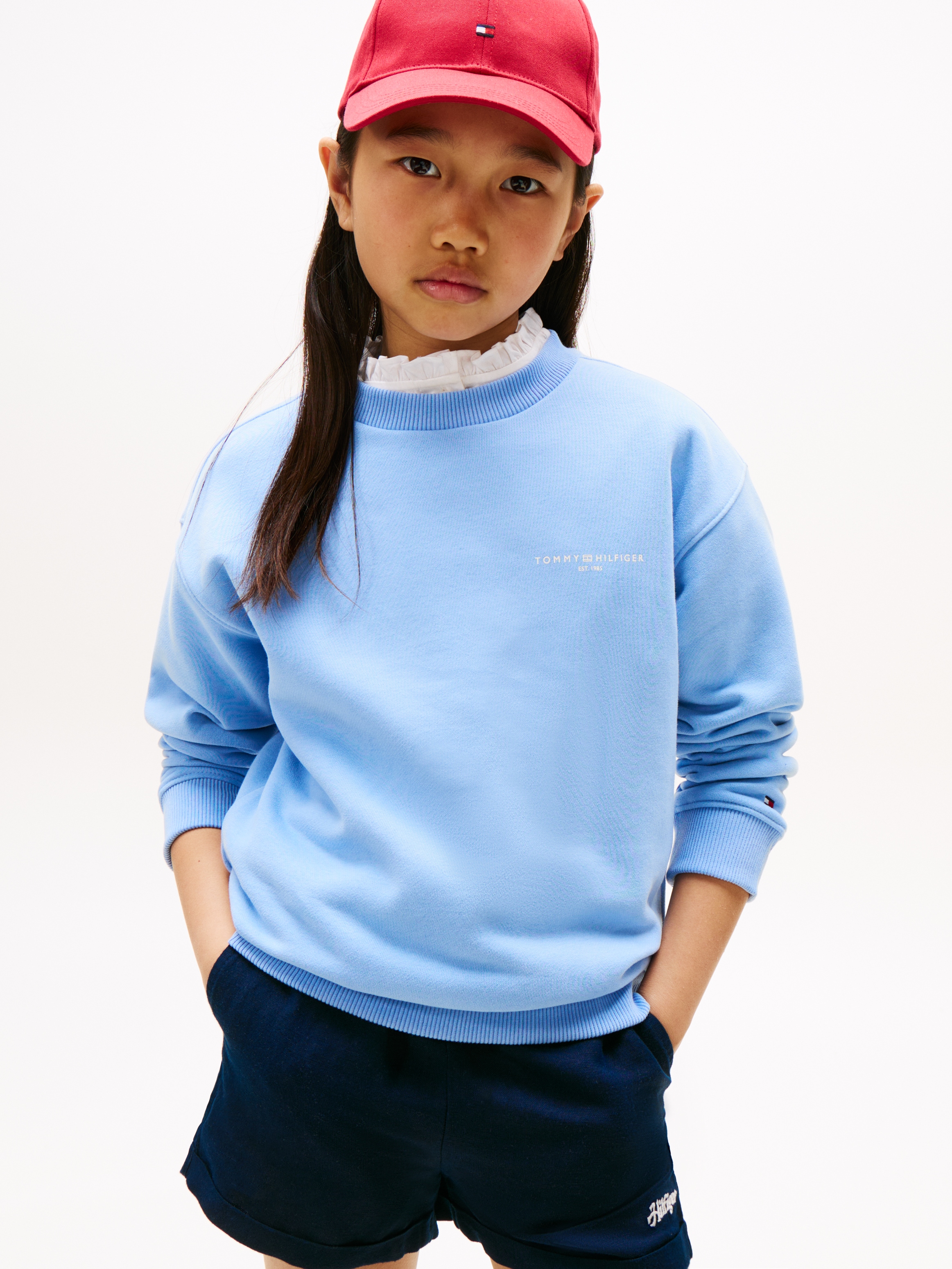Tommy Hilfiger Sweatshirt »MINI CORP C-NECK SWEATSHIRT«, für Kinder bis 16 Jahre, mit Logo-Stickerei