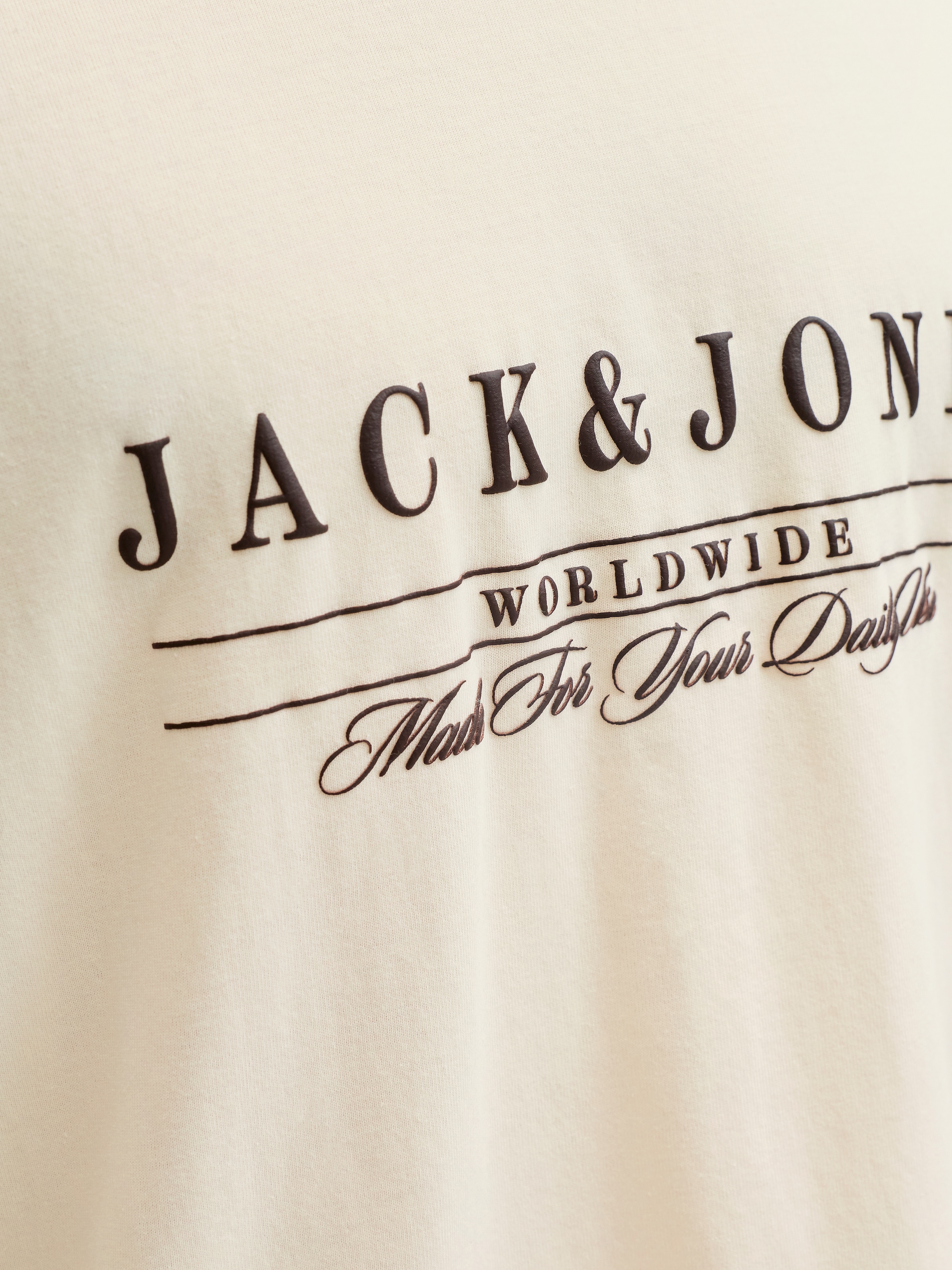 Jack & Jones T-Shirt »JORSAVONA BRANDING TEE SS CN STYD SS26« Baumwolle, relaxed fit