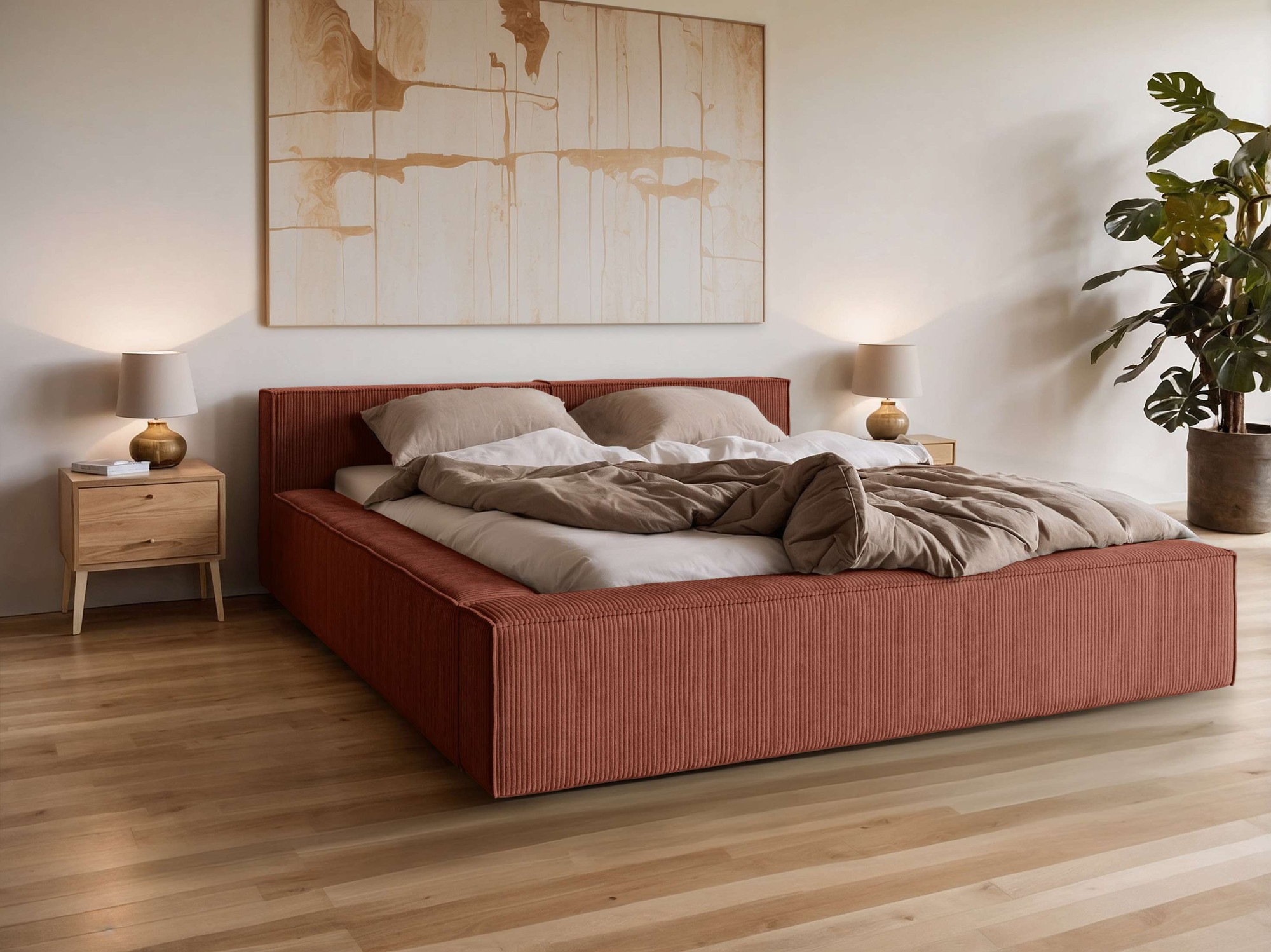 Home affaire Polsterbett »LAUREDA Bettgestell mit Lattenrost, in 4 Breiten- günstig online kaufen