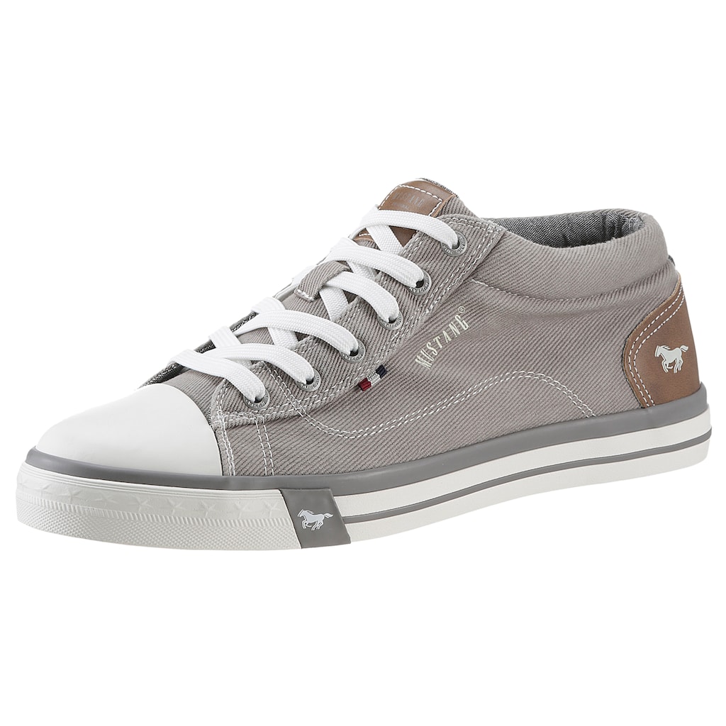 Mustang Shoes Sneaker, Schnürschuh, Halbschuh, Freizeitschuh mit Gummikappe