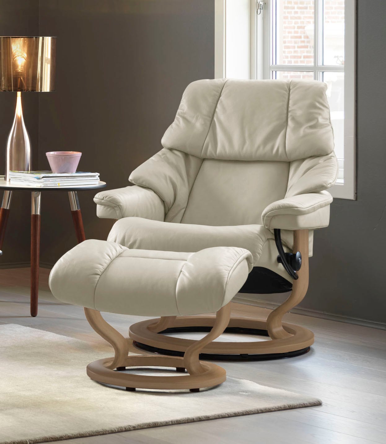 Stressless Fußhocker "Reno", mit Classic Base, Gestell Eiche günstig online kaufen