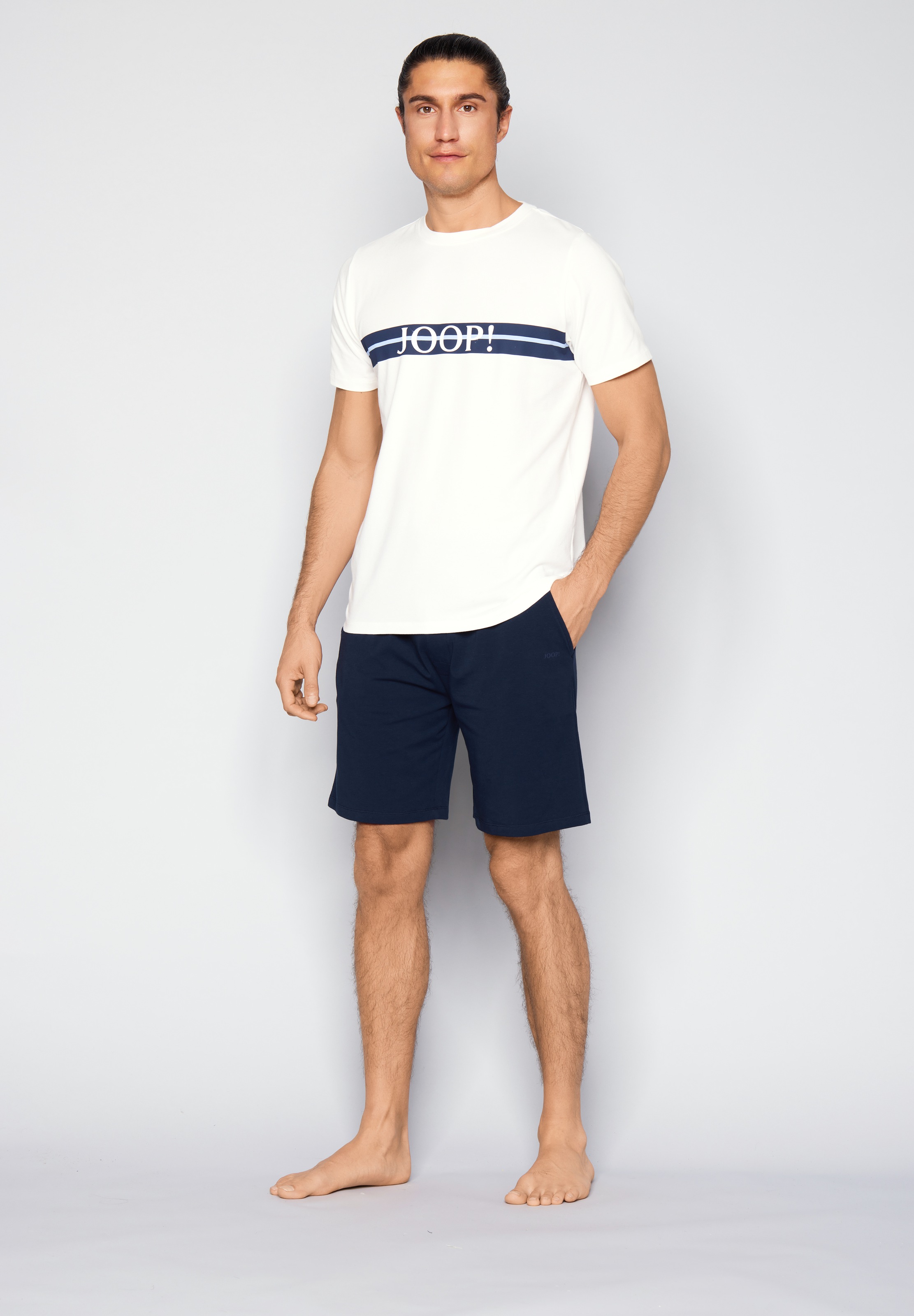 JOOP! Shorty »Core« 2 tlg. mit kurzem Arm, Rundhalsausschnitt und seitlichen Taschen