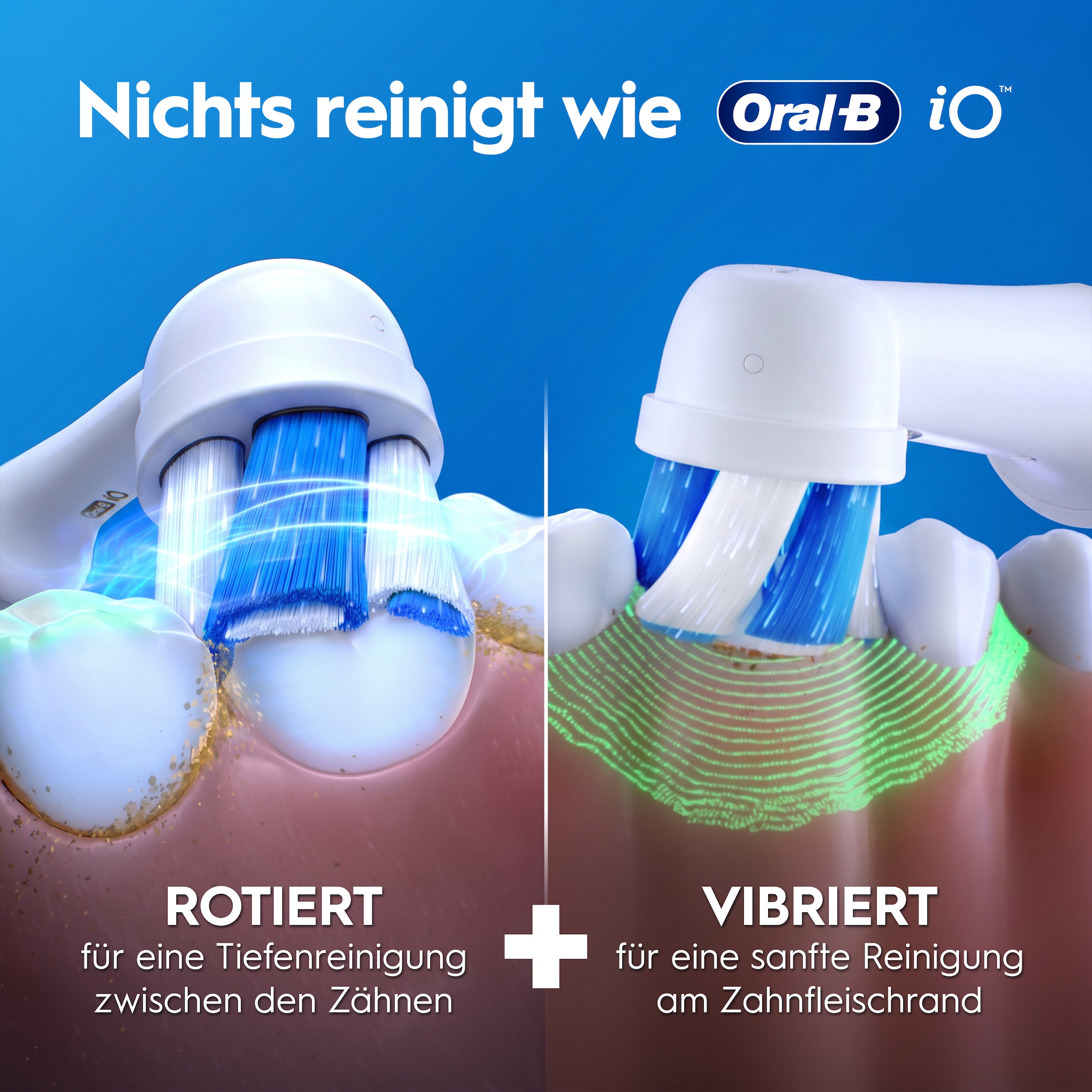 Oral-B »iO Series 2« 2 Stk. Aufsteckbürsten für die sanfte Reinigung, mit 2. Handstück