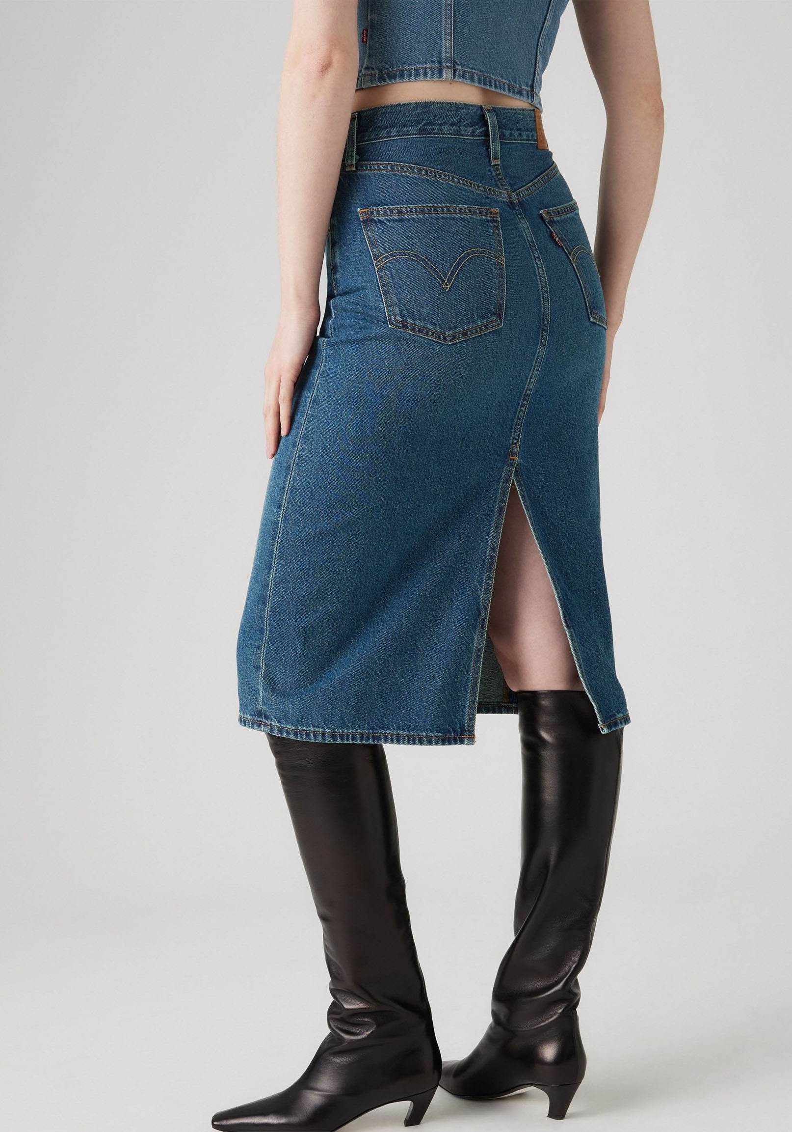 Levi's® Jeansrock »HR BACK SLIT SKIR« mit Schlitz hinten