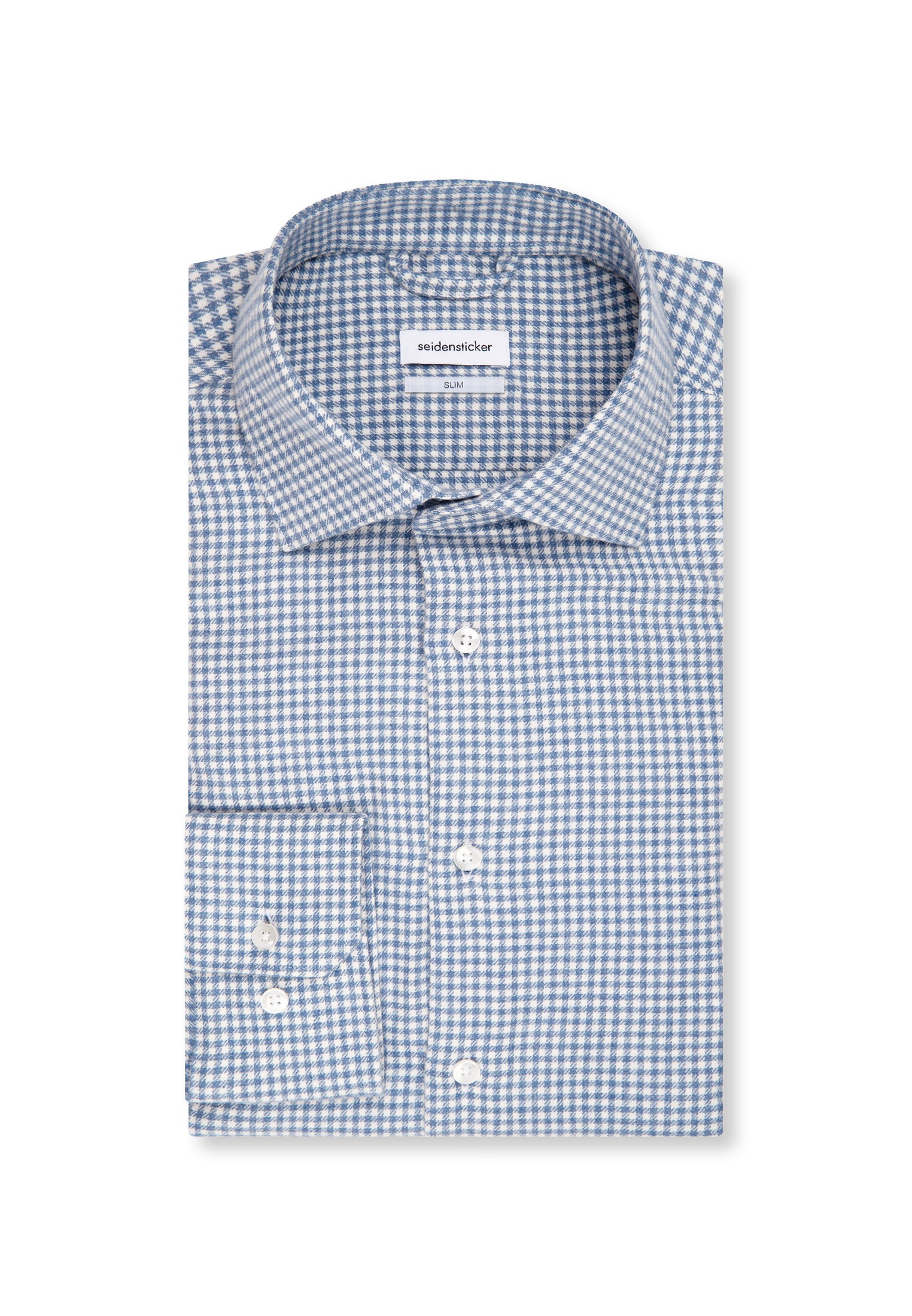 seidensticker Flanellhemd »Slim« Slim 1/1 Kentkragen Karo
