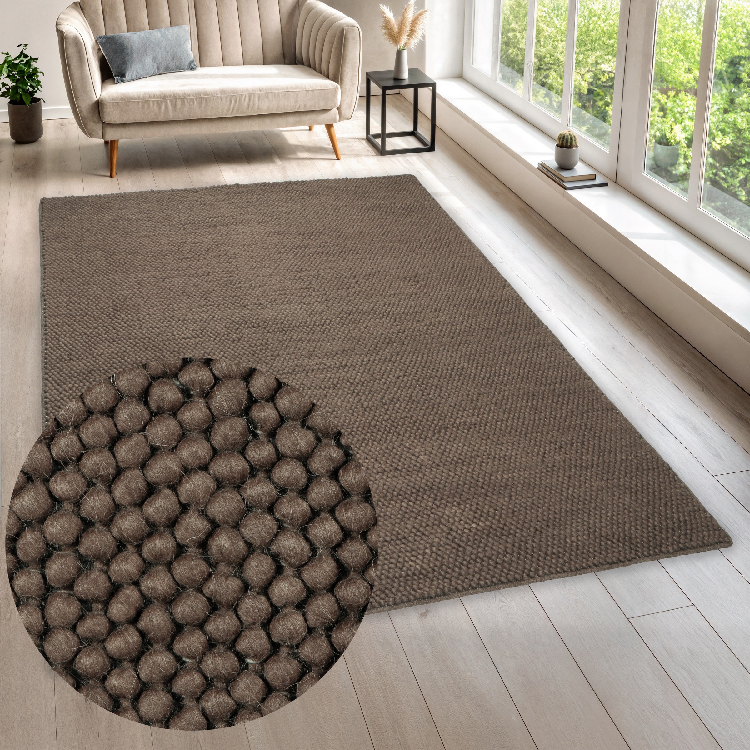 LeGer Home by Lena Gercke Wollteppich »Ainhoa, handgewebt, Wolle« rechtecki günstig online kaufen