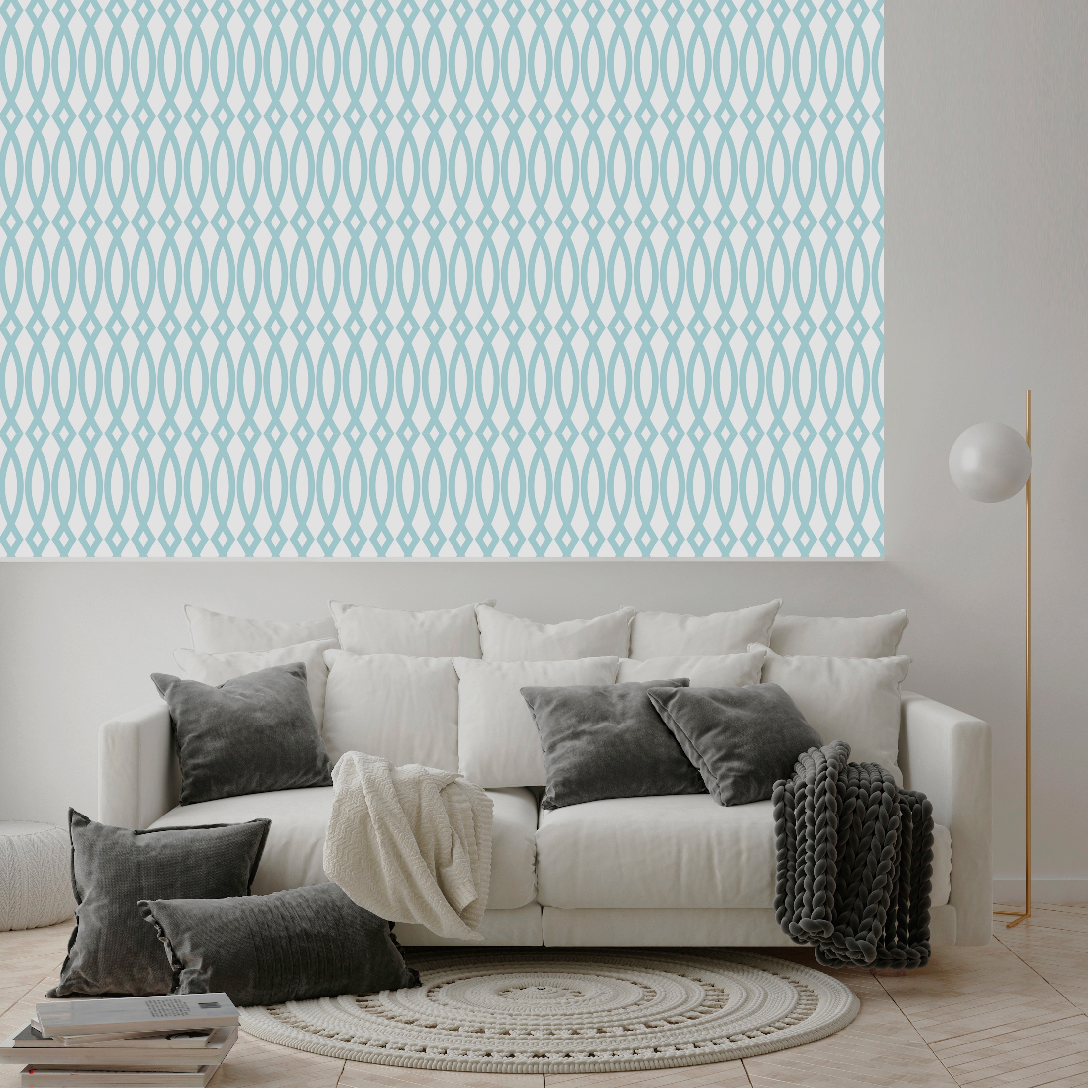 queence Vinyltapete »Helge«, gemustert-Farbverlauf-bedruckt-abstrakt, 90x250cm, selbstklebend, kinderleichte Anbringung, Sticker