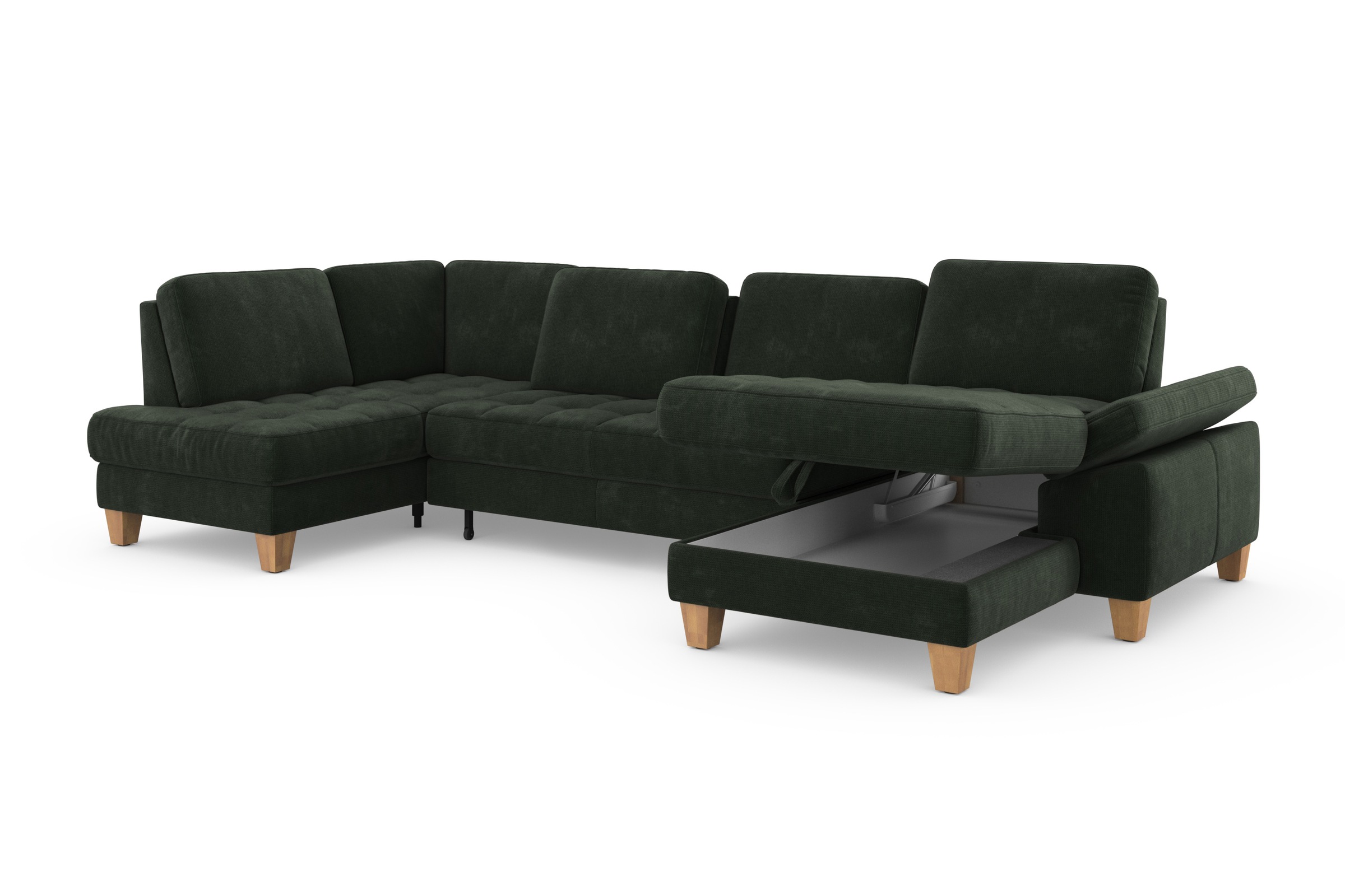 sit&more Wohnlandschaft »Westham U-Form«, wahlweise mit Bettfunktion, Bettkasten, Sitztiefenverstellung