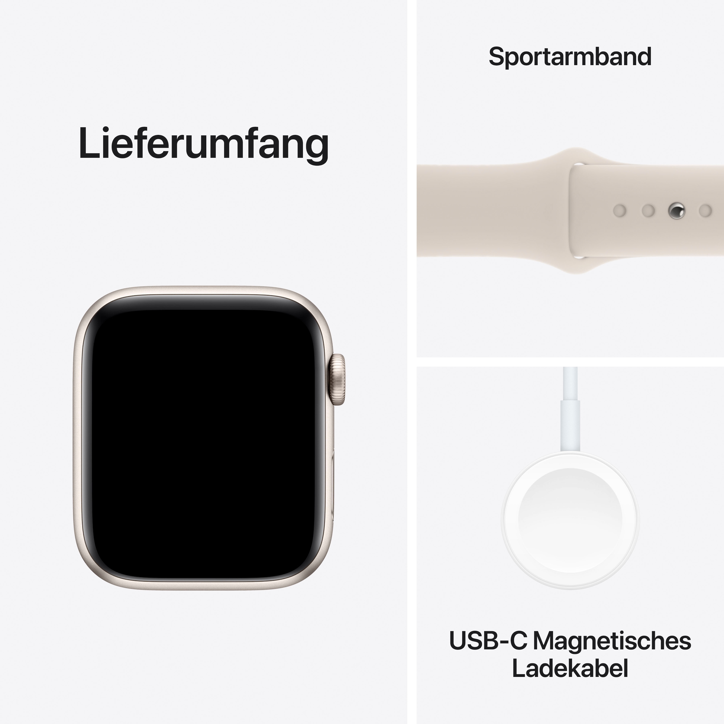 Apple Smartwatch »Watch SE GPS Aluminium 44 mm + Cellular S/M«, (Watch OS 10 Sport Band)