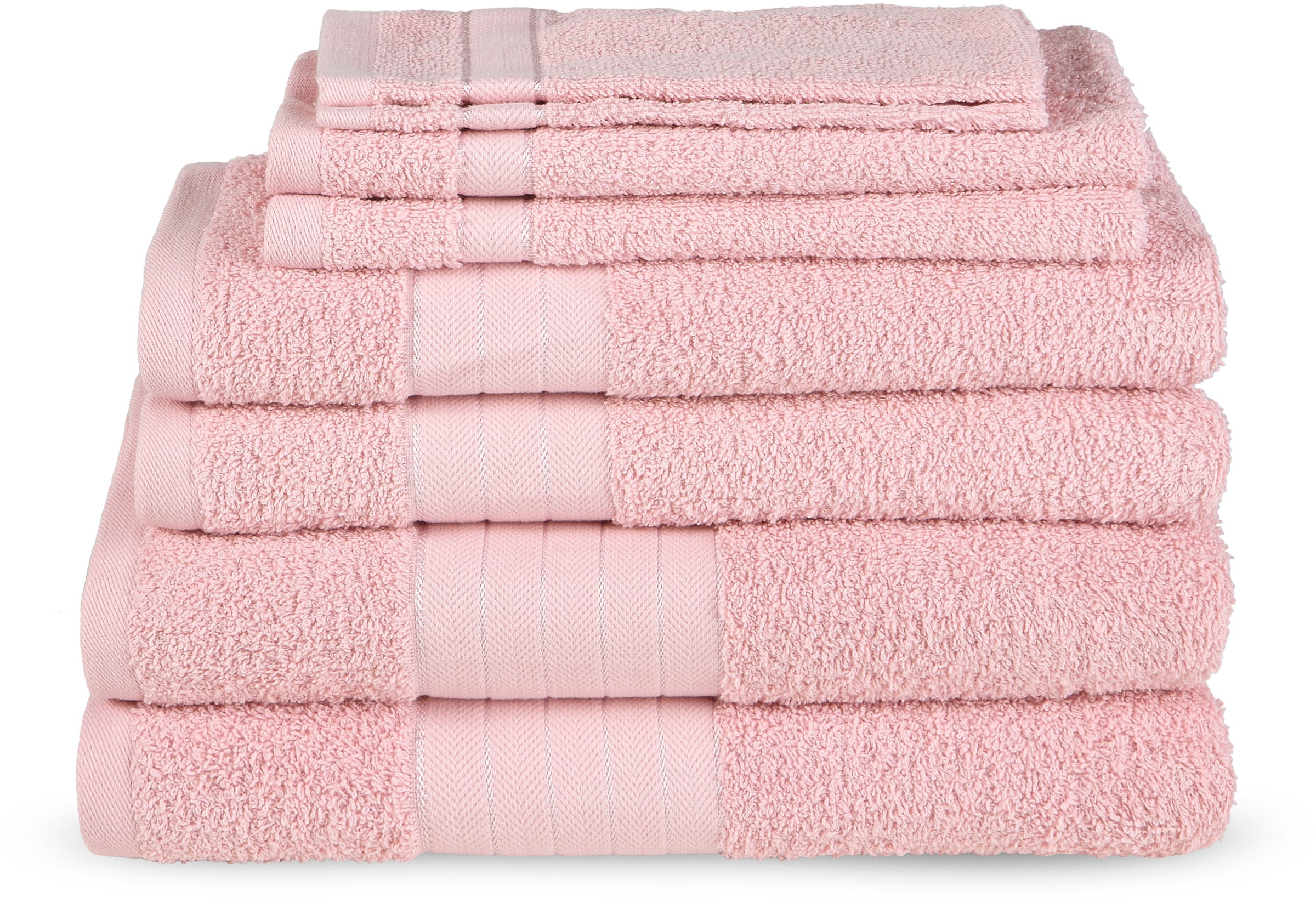 good morning Handtuch Set »Uni«, (Set, 8 St.), Baumwolle, Walkfrottee, Bord günstig online kaufen