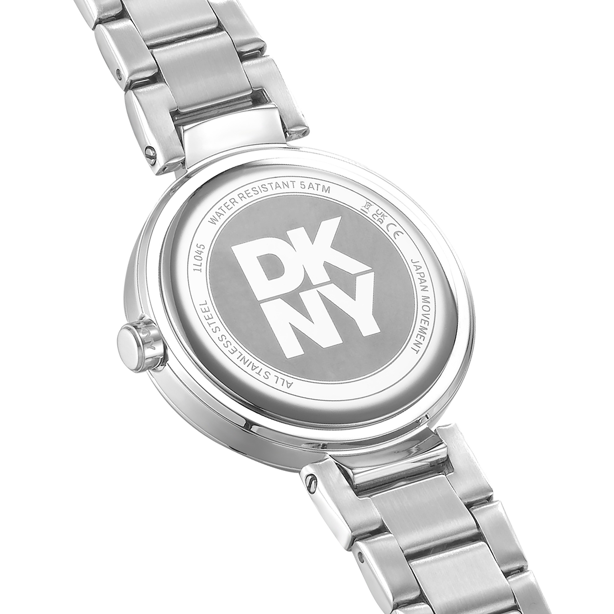DKNY Quarzuhr »Downtown Midi« Armbanduhr, Damenuhr, Edelstahlarmband, analog