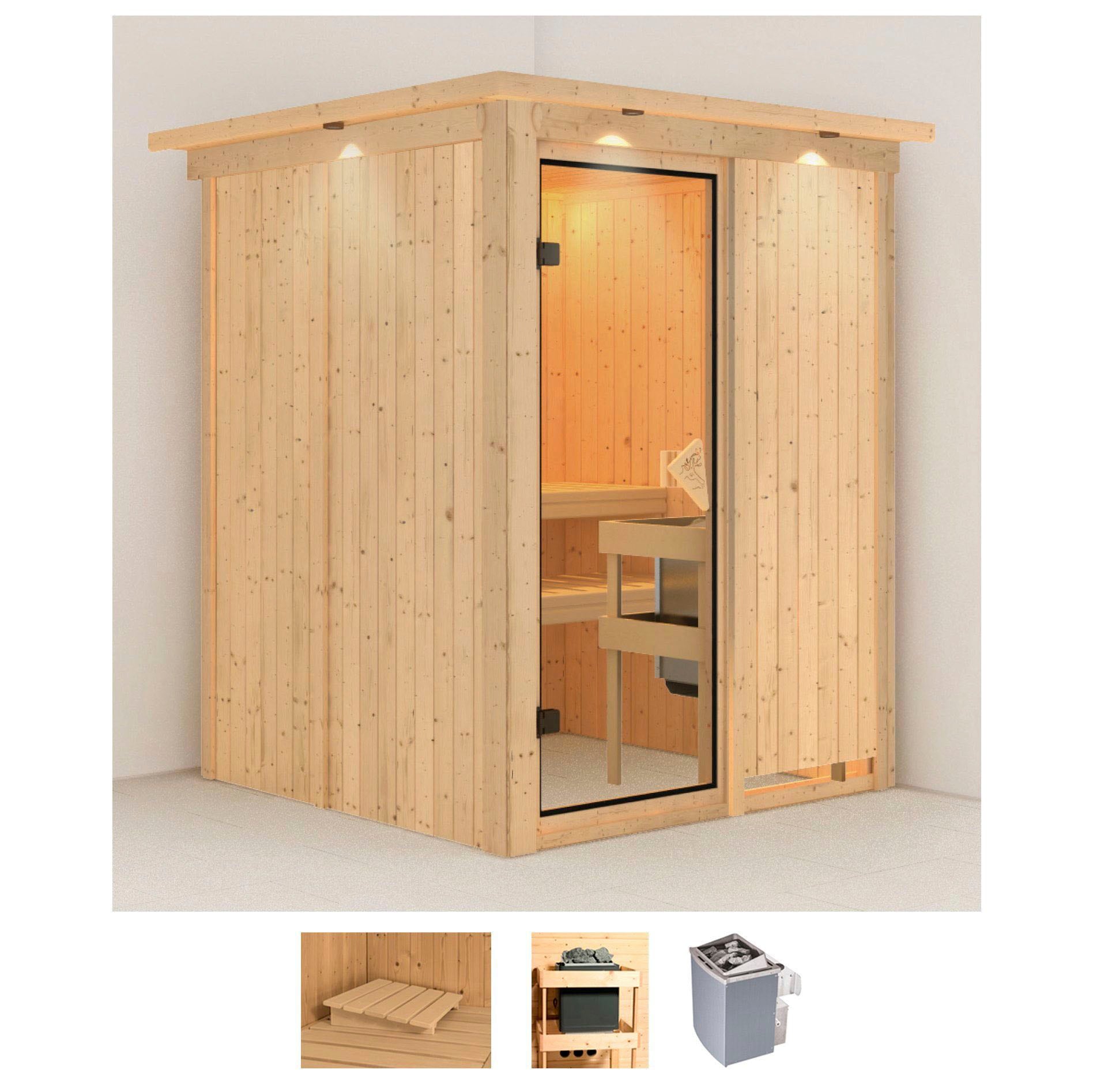 Karibu Sauna »Norma«, 9 KW-Ofen mit integrierter Steuerung günstig online kaufen