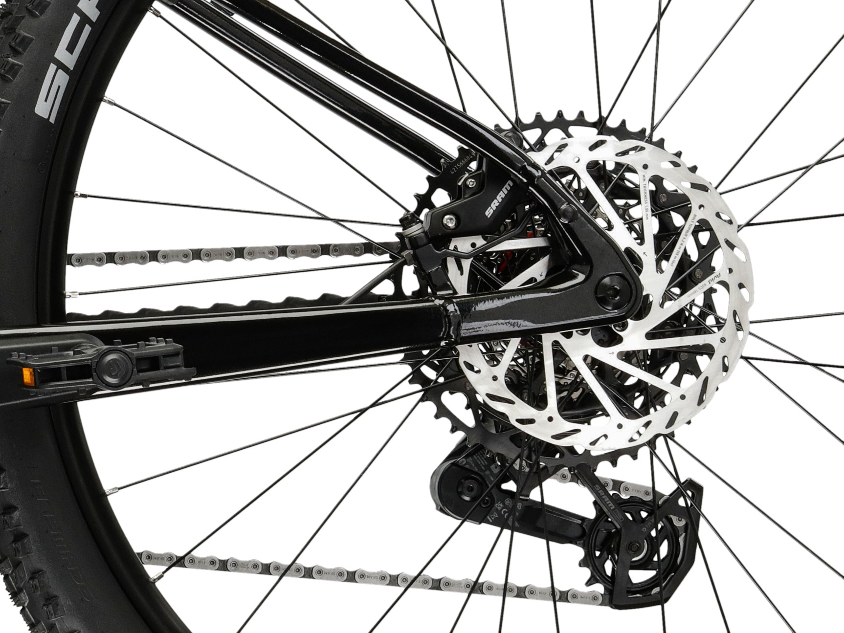 Kross »Influx Hybrid 5.0 21,3Ah / 800 Wh 29 Zoll schwarz 12 Gänge 2026« 12 Gang SRAM S1000 EAGLE AXS Schaltwerk Kettenschaltung Mittelmotor 250 W