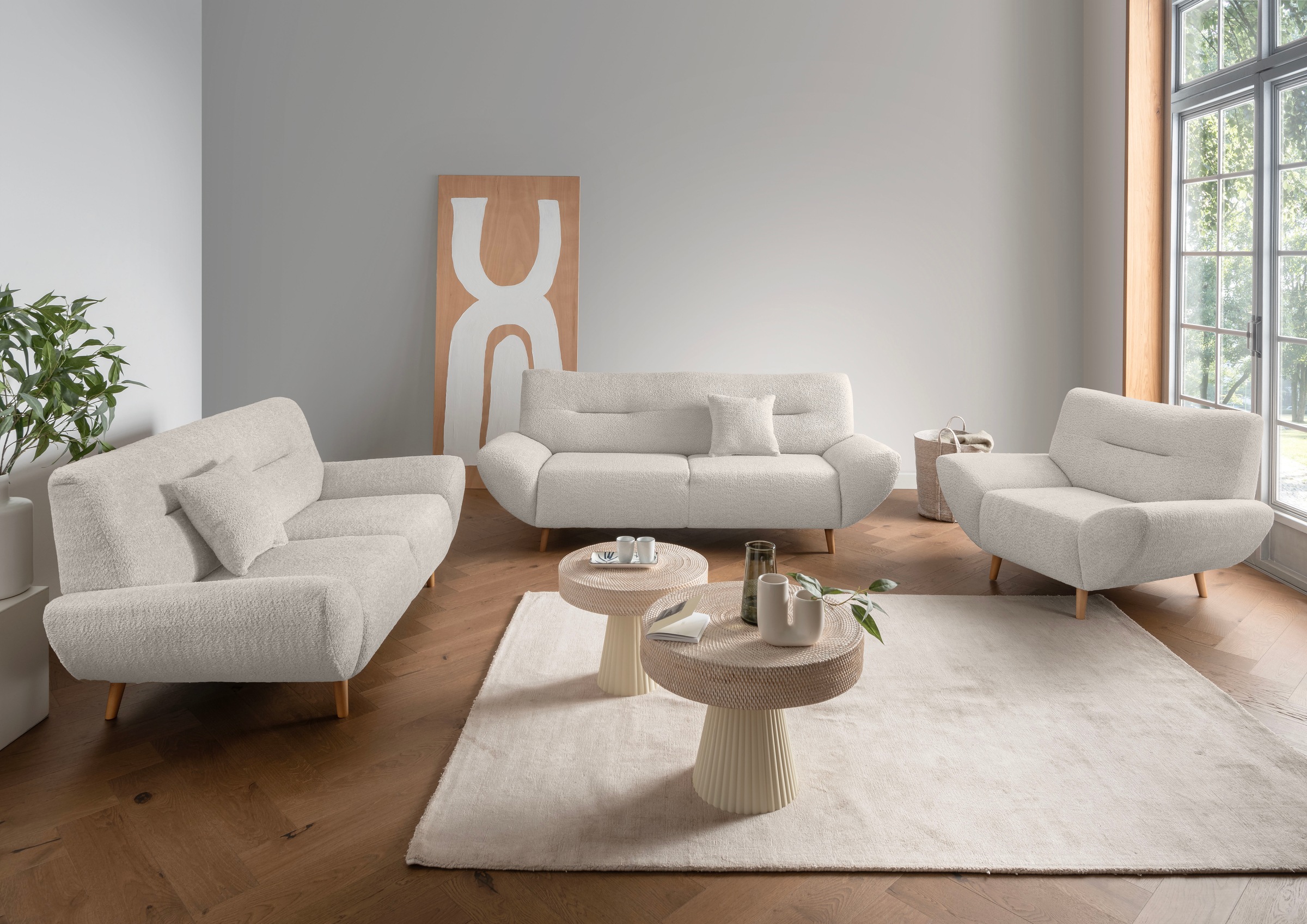 Home affaire Polstergarnitur »DRAGO« 3 tlg. tlg. günstig online kaufen