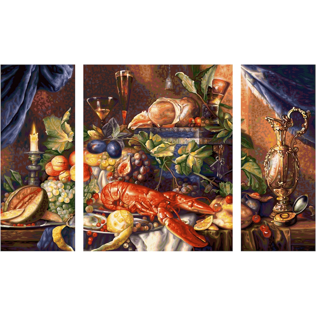 Schipper Malen nach Zahlen »Meisterklasse Triptychon - Prunkstillleben«