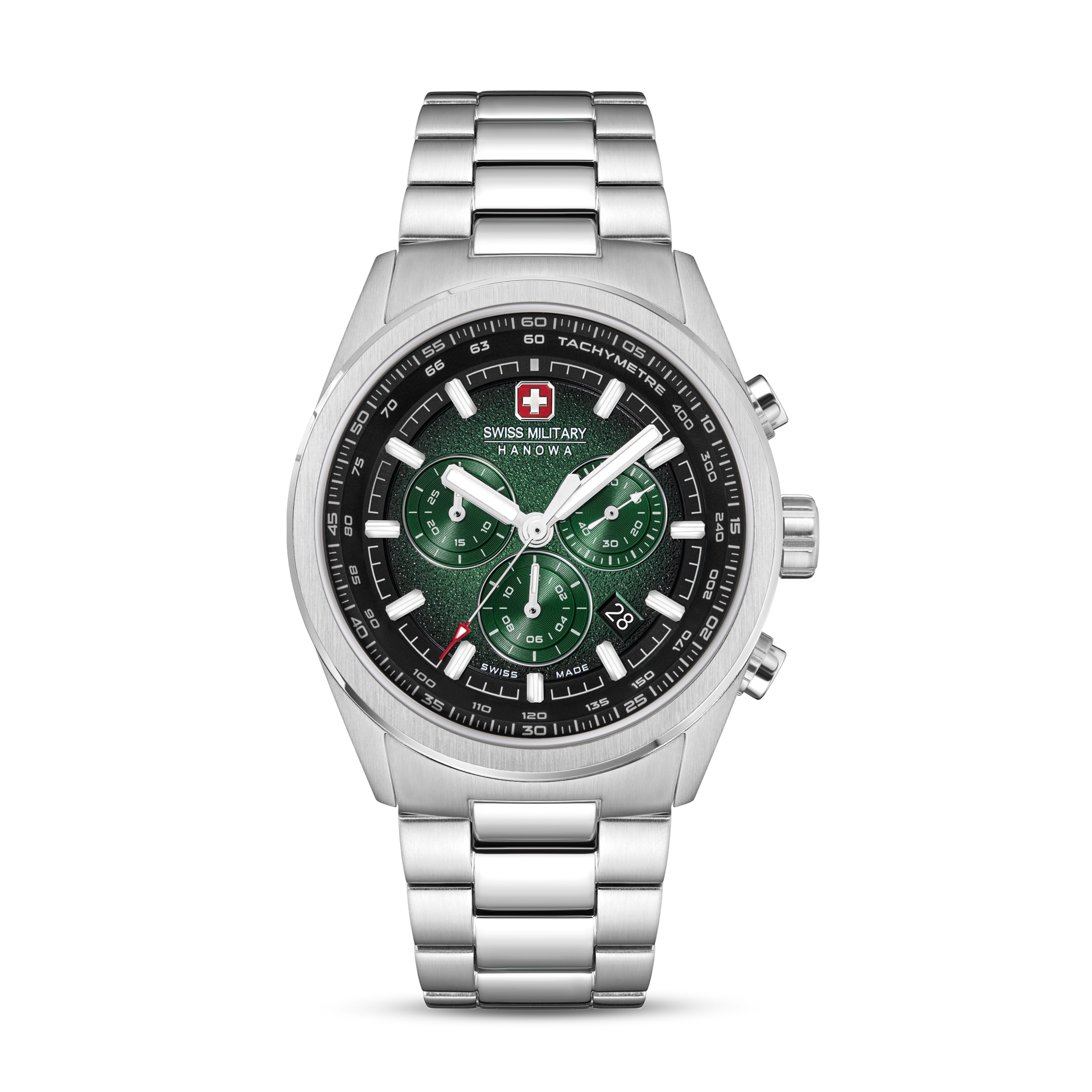 Swiss Military Hanowa Chronograph »Navalus Pro Chrono« Quarzuhr, Armbanduhr, Herrenuhr, Swiss Made, Edelstahlarmband, analog