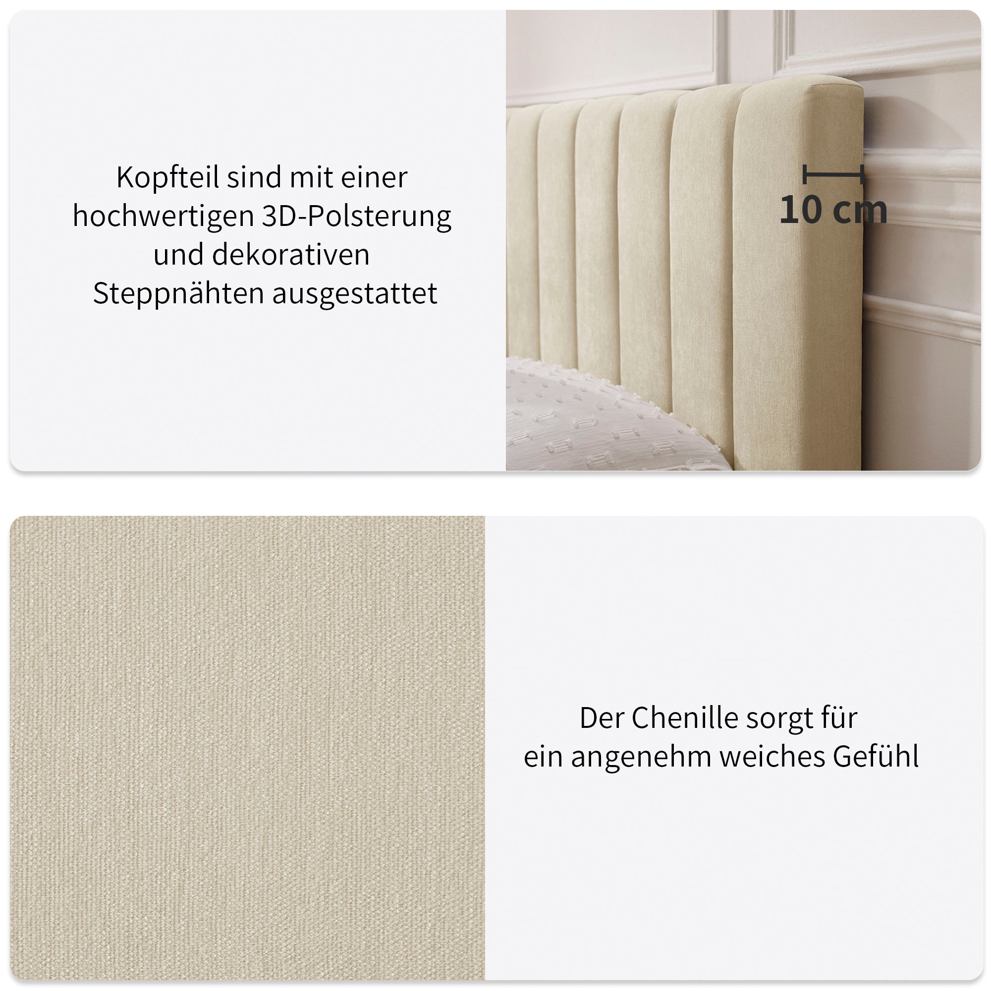 OTTO home Boxbett »Haileyy inkl. Bettkasten und Topper, Liegefläche 180x200cm« erhältlich in der Größe 180x200 cm