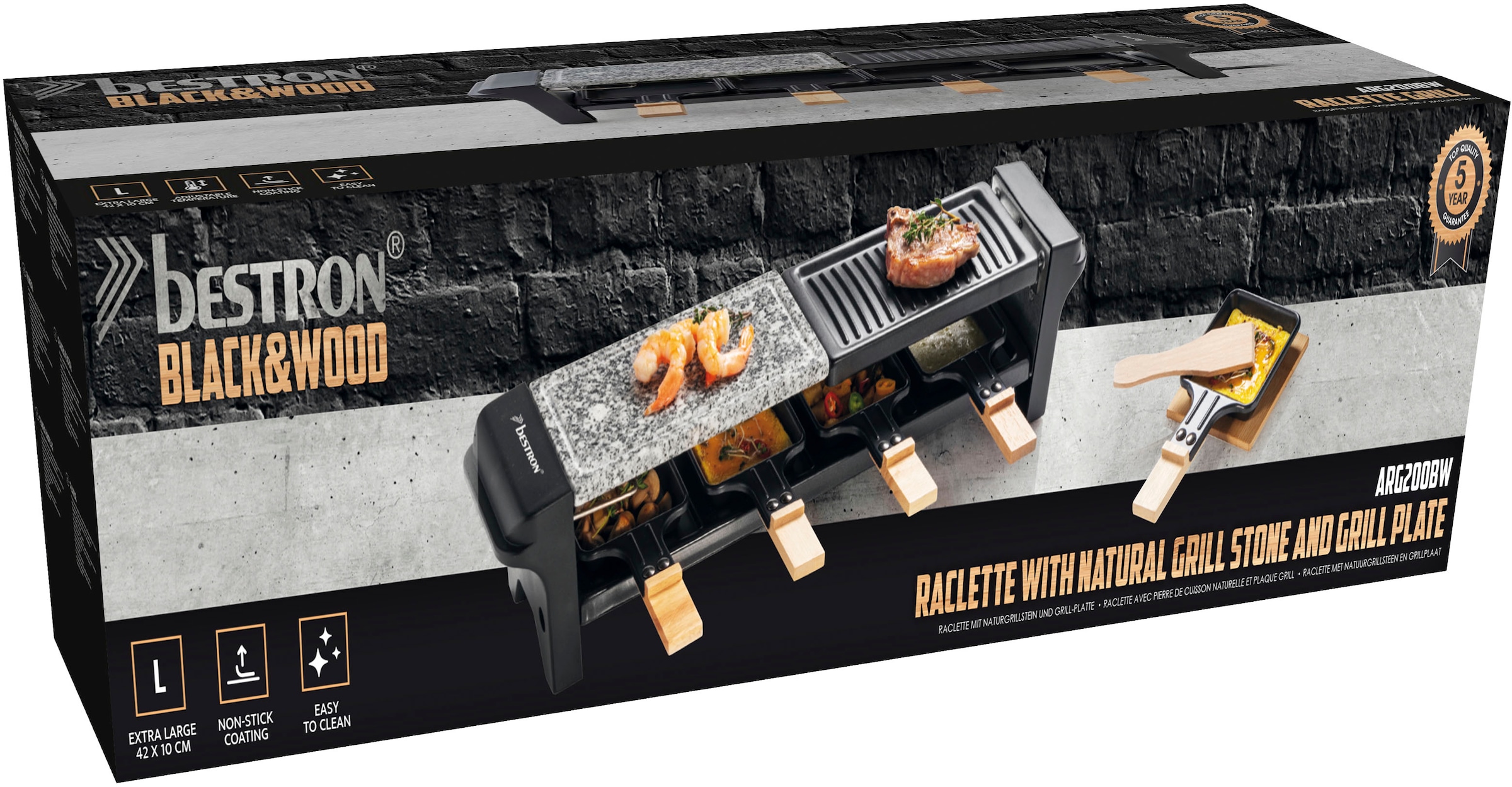 bestron Raclette »Grill bei online St. 4 Holzschaber Pfännchen, 4 Untersetzern Raclettepfännchen, 4 Personen«, für 650 4 mit W, & 4