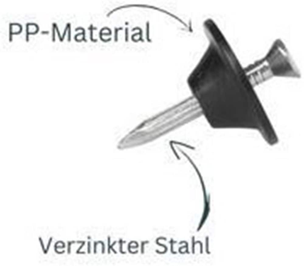 Windhager Hochbeet »Befestigungsnägel für Hochbeet Noppenfolie 100 Stk.« robuste Stahl Dichtnägel für Noppenbahn 3,5 x 30 mm