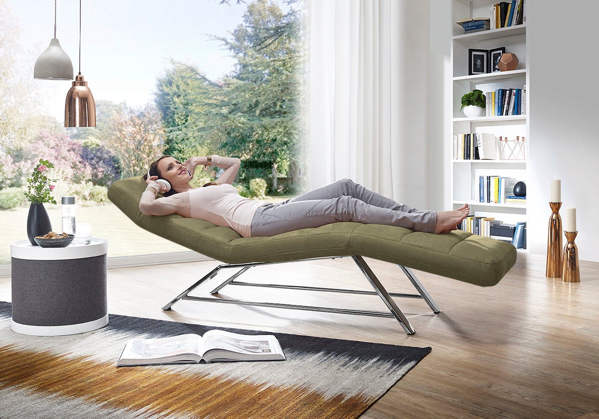 W.SCHILLIG Relaxliege »daily dreams«, Funktionsliege wahlweise mit Motor, Gestell Chrom, Breite 65 cm