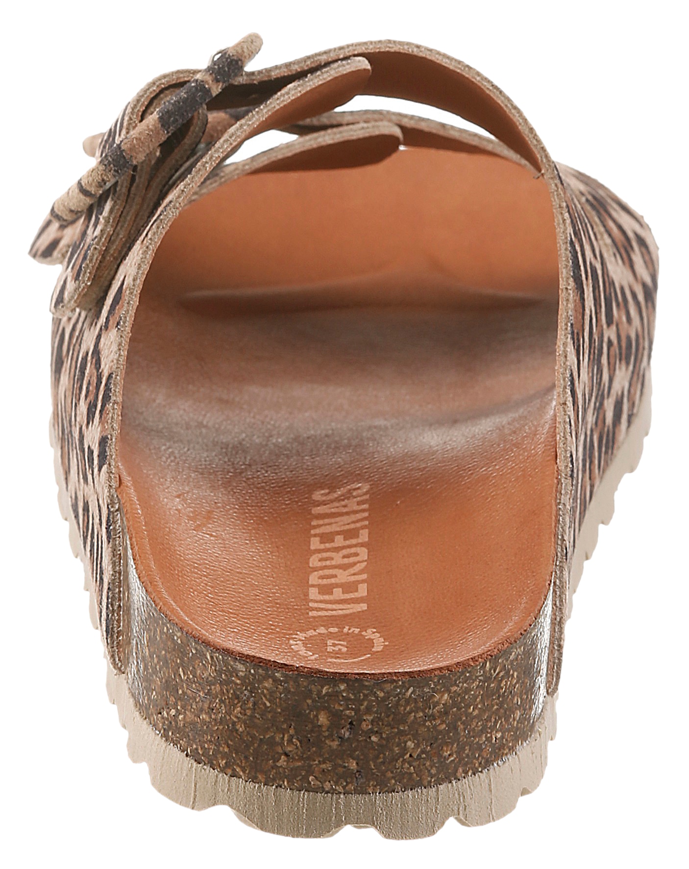 VERBENAS Pantolette »Randell Leopardo«  , Sommerschuh, Schlappen, Hausschuh mit Softfußbett