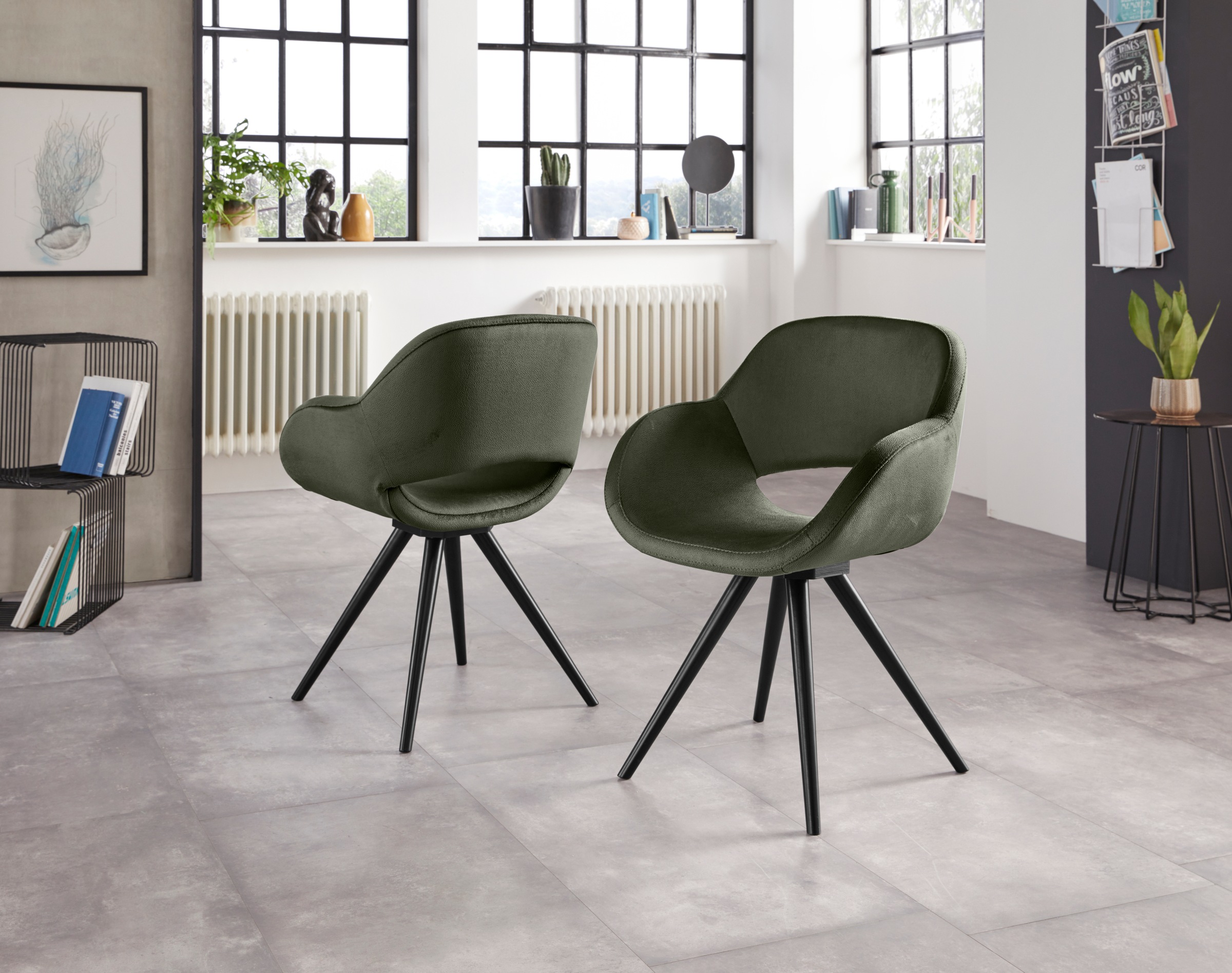 INOSIGN Armlehnstuhl »Aurora« (Set) 2 Stk.Gestell aus Massivholz Buche in s günstig online kaufen