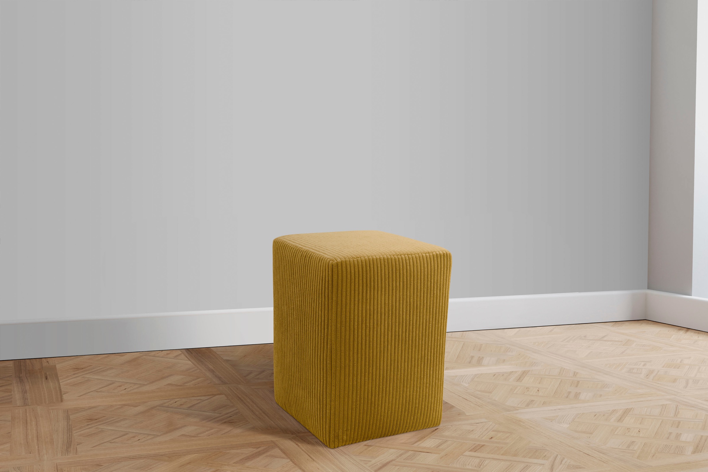 DOMO collection Polsterhocker »700012  B/T/H: 38/38/47 cm«, in 2 Wochen lieferbar, in vielen Farben, Cord und Feinstruktur