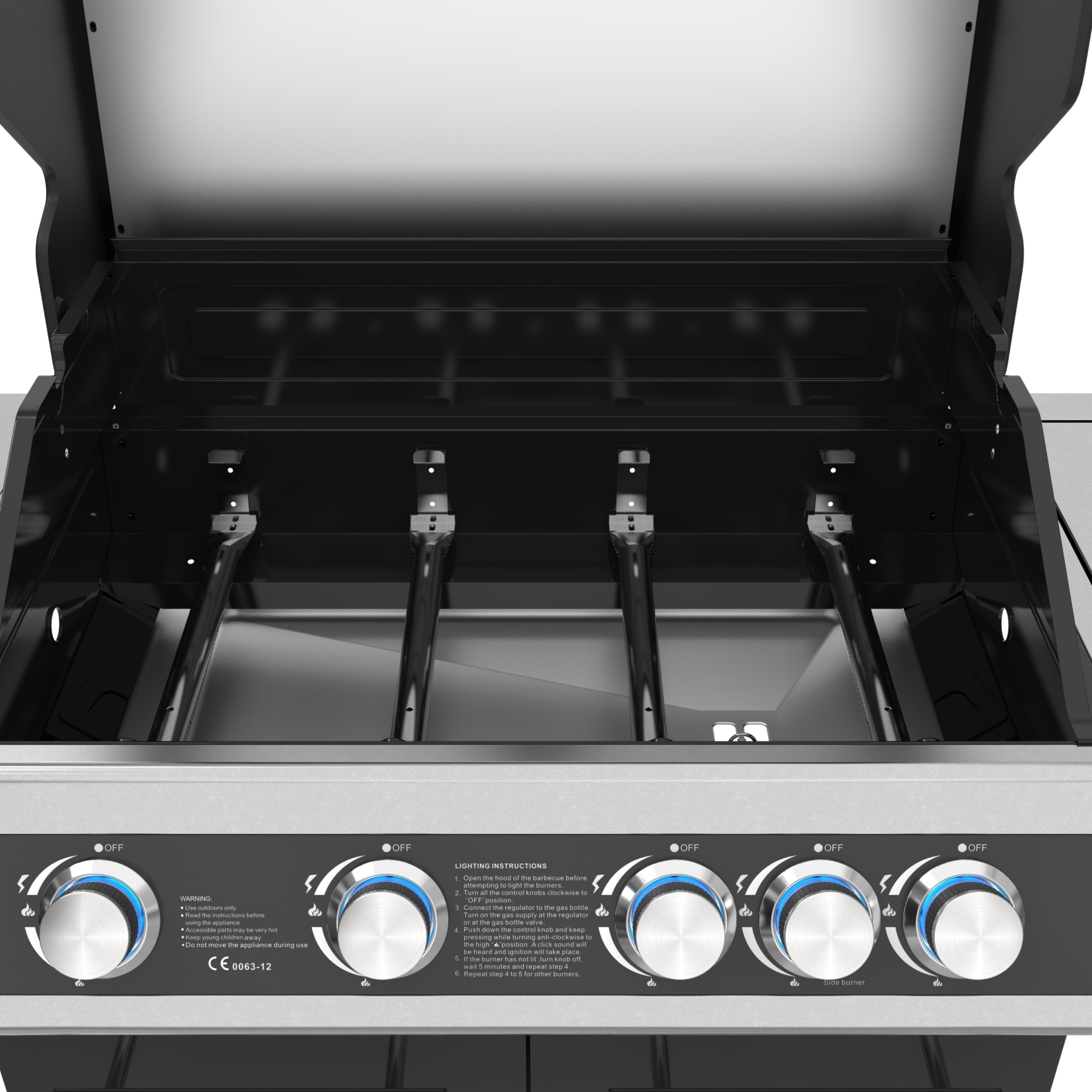 El Fuego Gasgrill »Columbia«, mit Glassichtfenster im Deckel