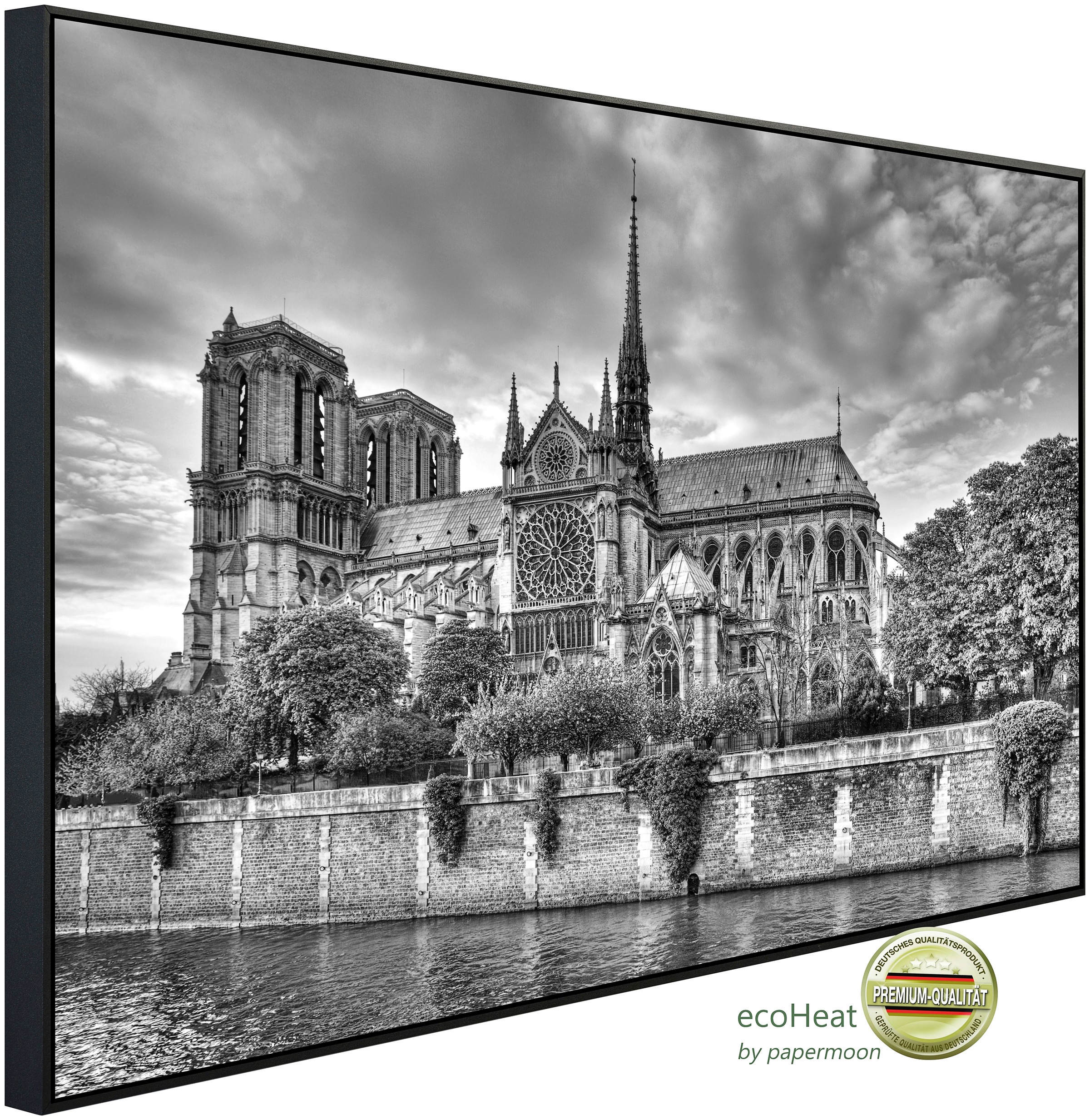 Papermoon Infrarotheizung »Notre Dame Schwarz & Weiß«, sehr angenehme Strah günstig online kaufen