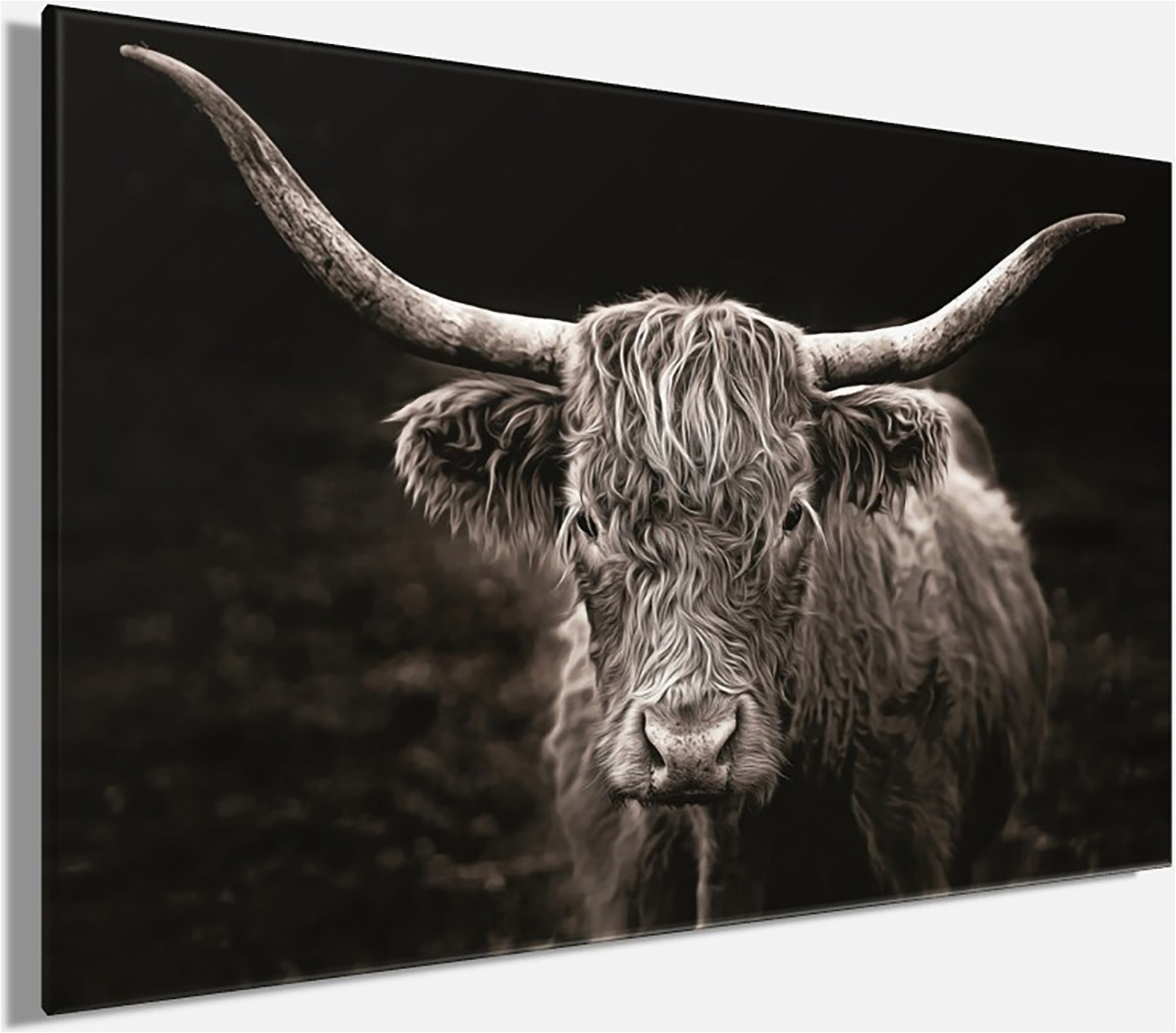 Bönninghoff Leinwandbild »Wandbild HOCHLANDRIND 78x118 cm – Leinwandbild Keilrahmen Deko modern« Kuhbilder 1 Stk. tlg. auf Keilrahmen gespannt