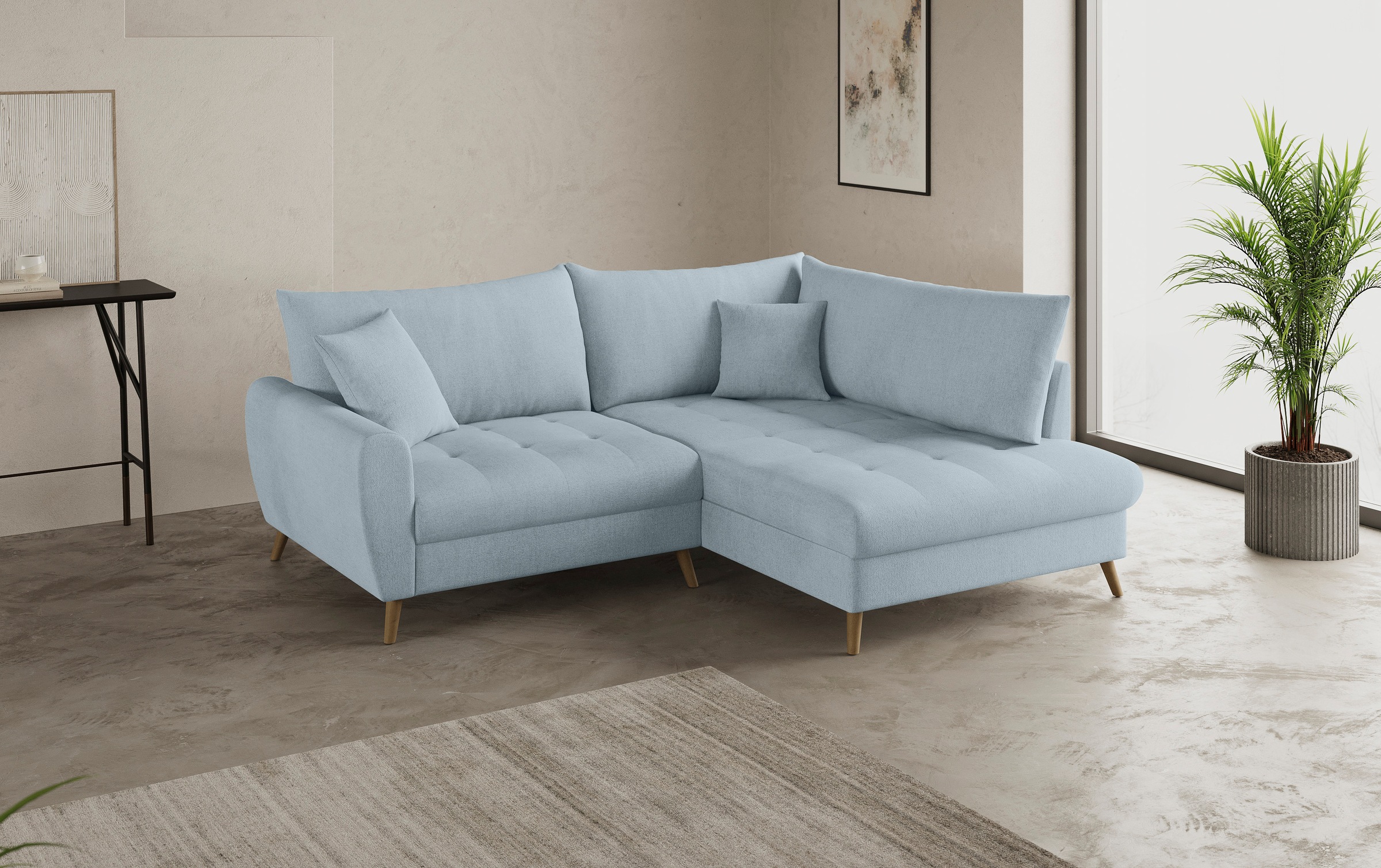 Mr. Couch Ecksofa »Blackburn II L-Form«, Wahlweise mit Kaltschaumpolsterung bis 140 kg belastbar