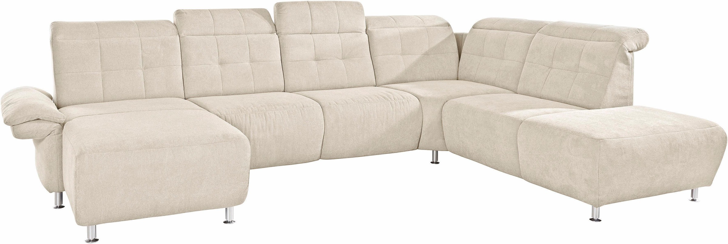 Places of Style Wohnlandschaft »Manhattan U-Form«, 2 Sitze mit elektrischer Relaxfunktion, verstellbare Armlehnen