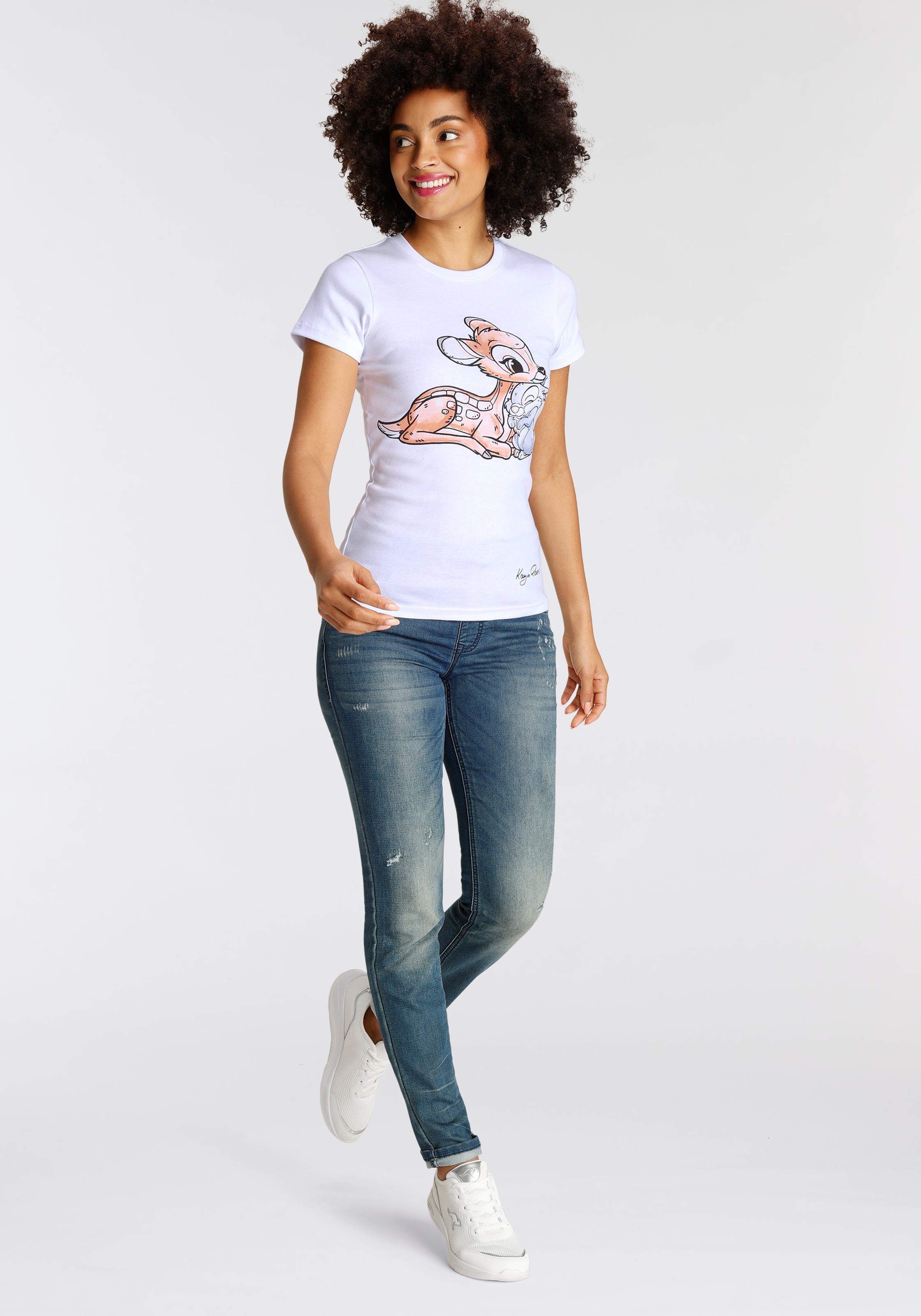 KangaROOS T-Shirt, Kurzarm, sehr figurbetonte Passform, aus Baumwolle
